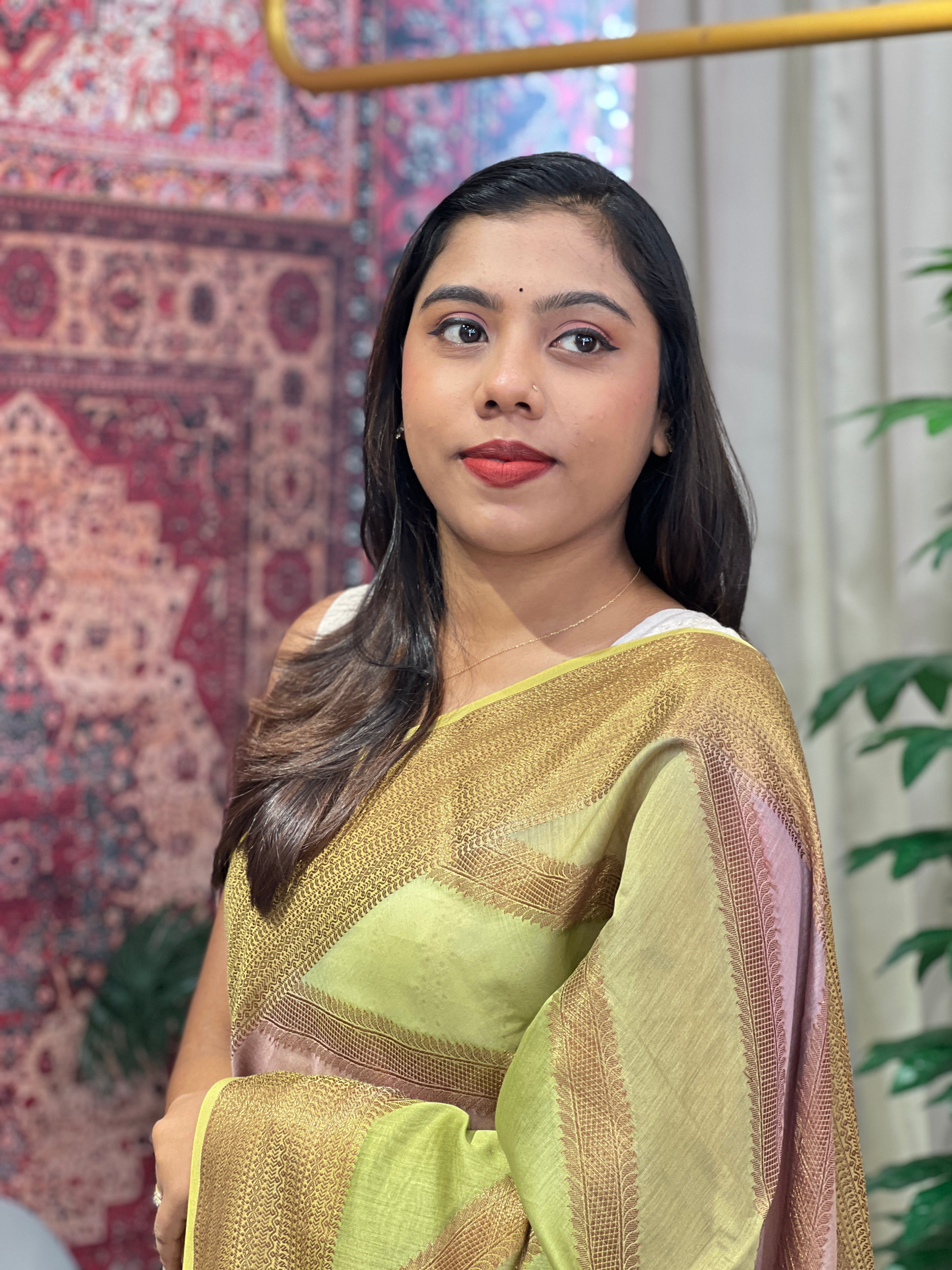 Rangat Pattern Chanderi  Banarasi Saree | MM544