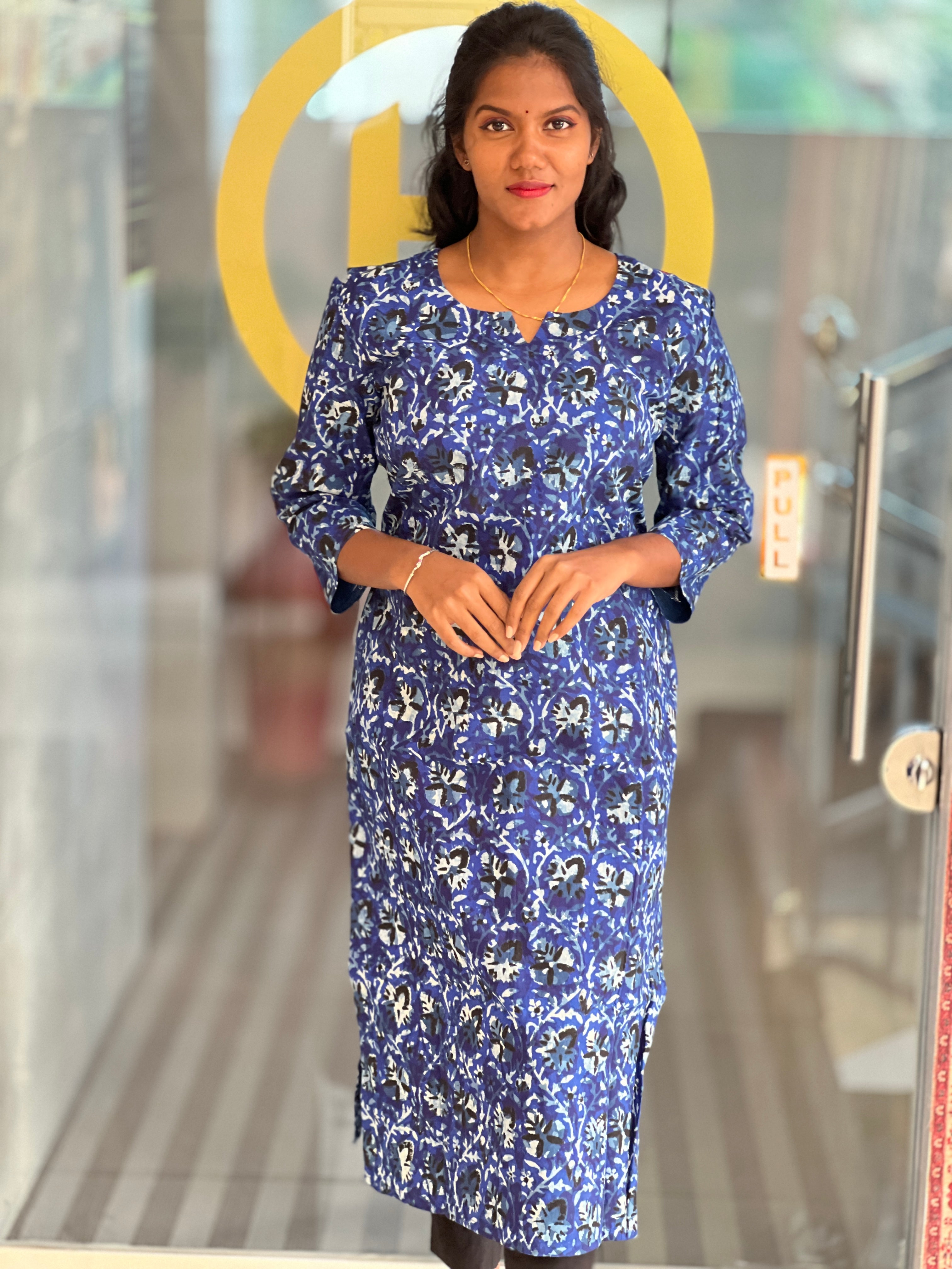 Printed Cotton Kurta | DNT521