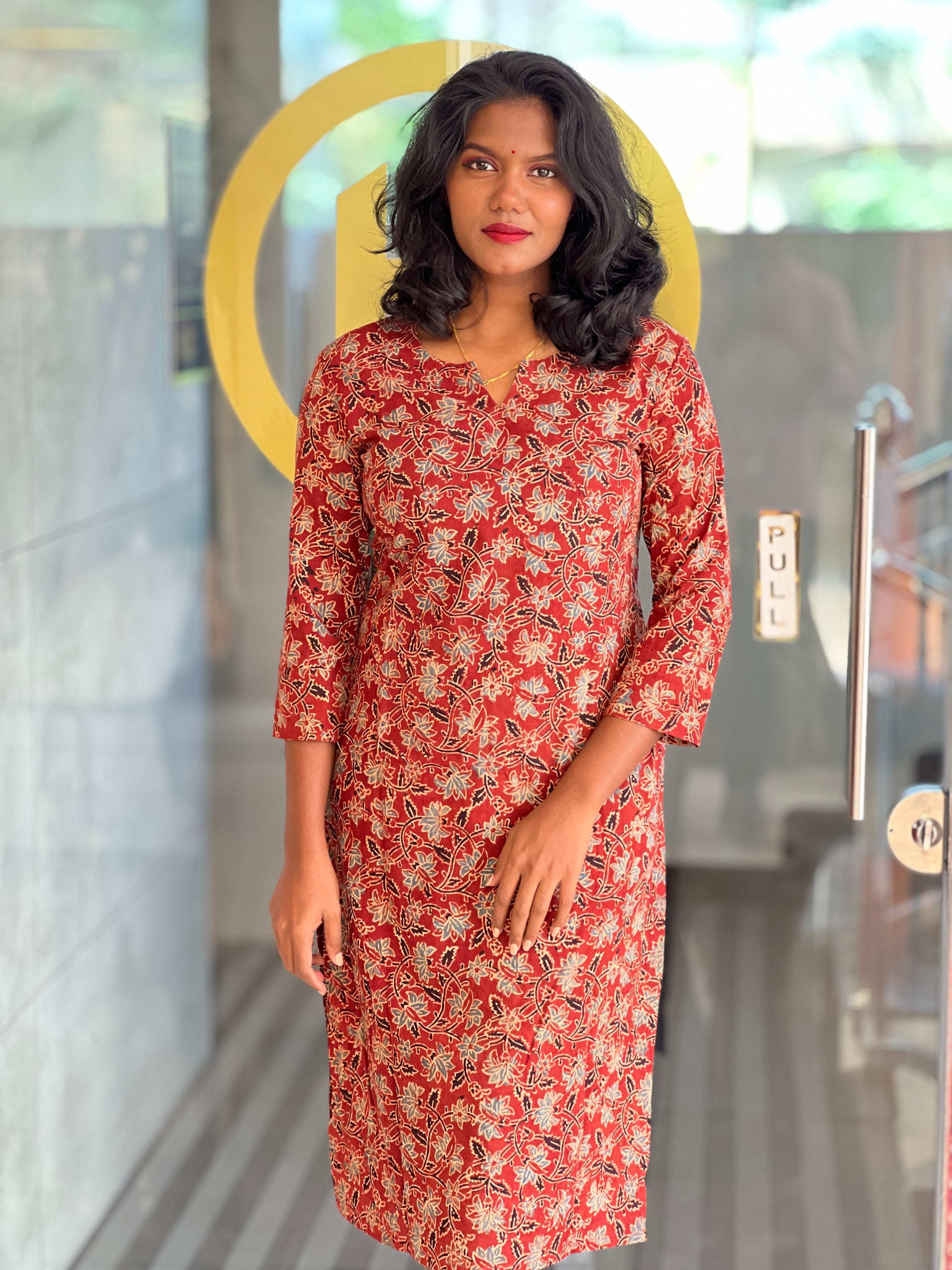 Print Detailed Cotton Kurta | DNT517