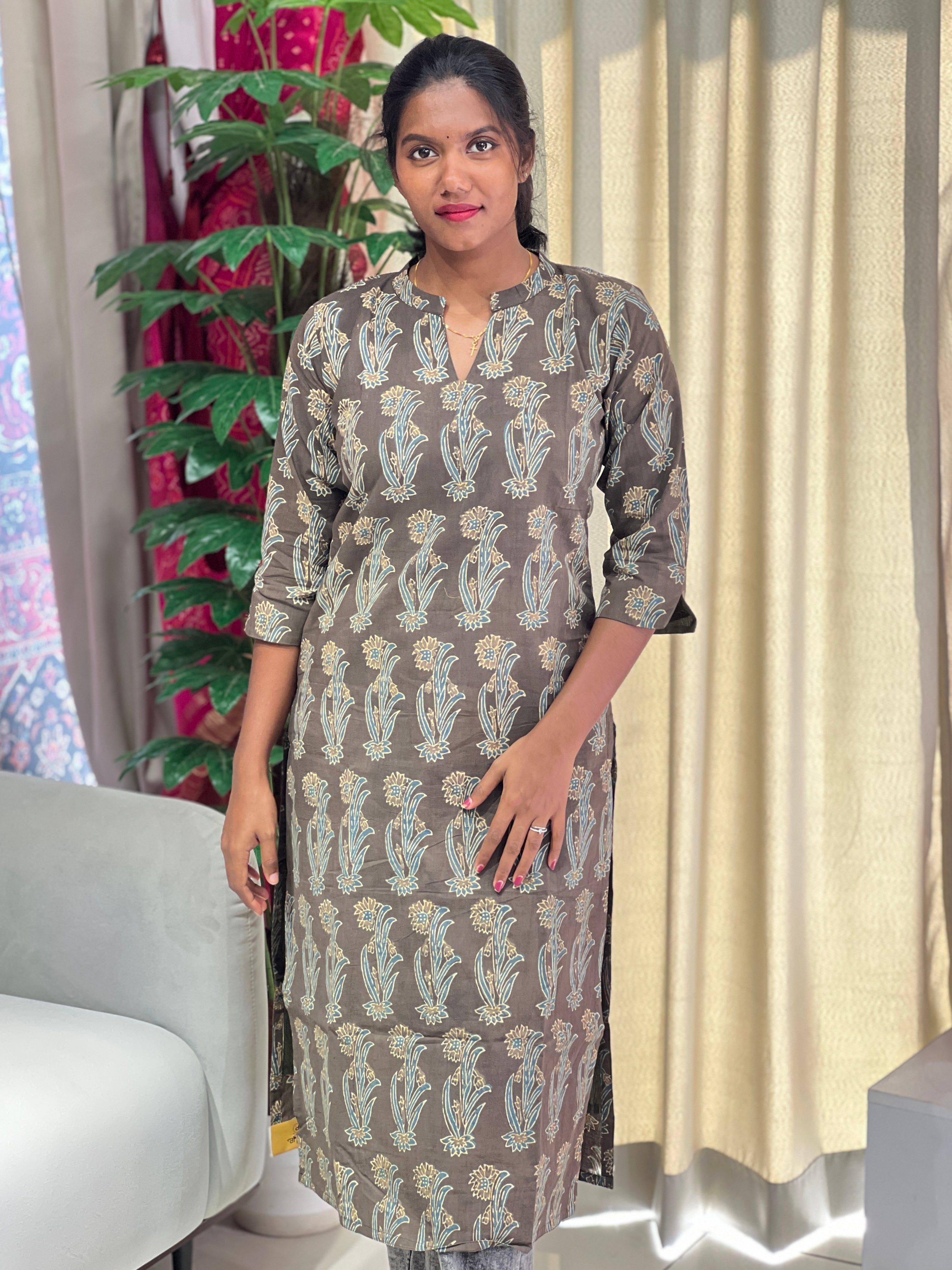 Hand Block Printed Cotton Kurta | RMLA242