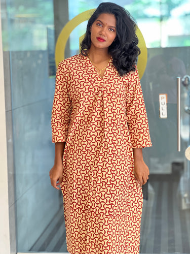 Print Detailed Cotton Kurta DNT506