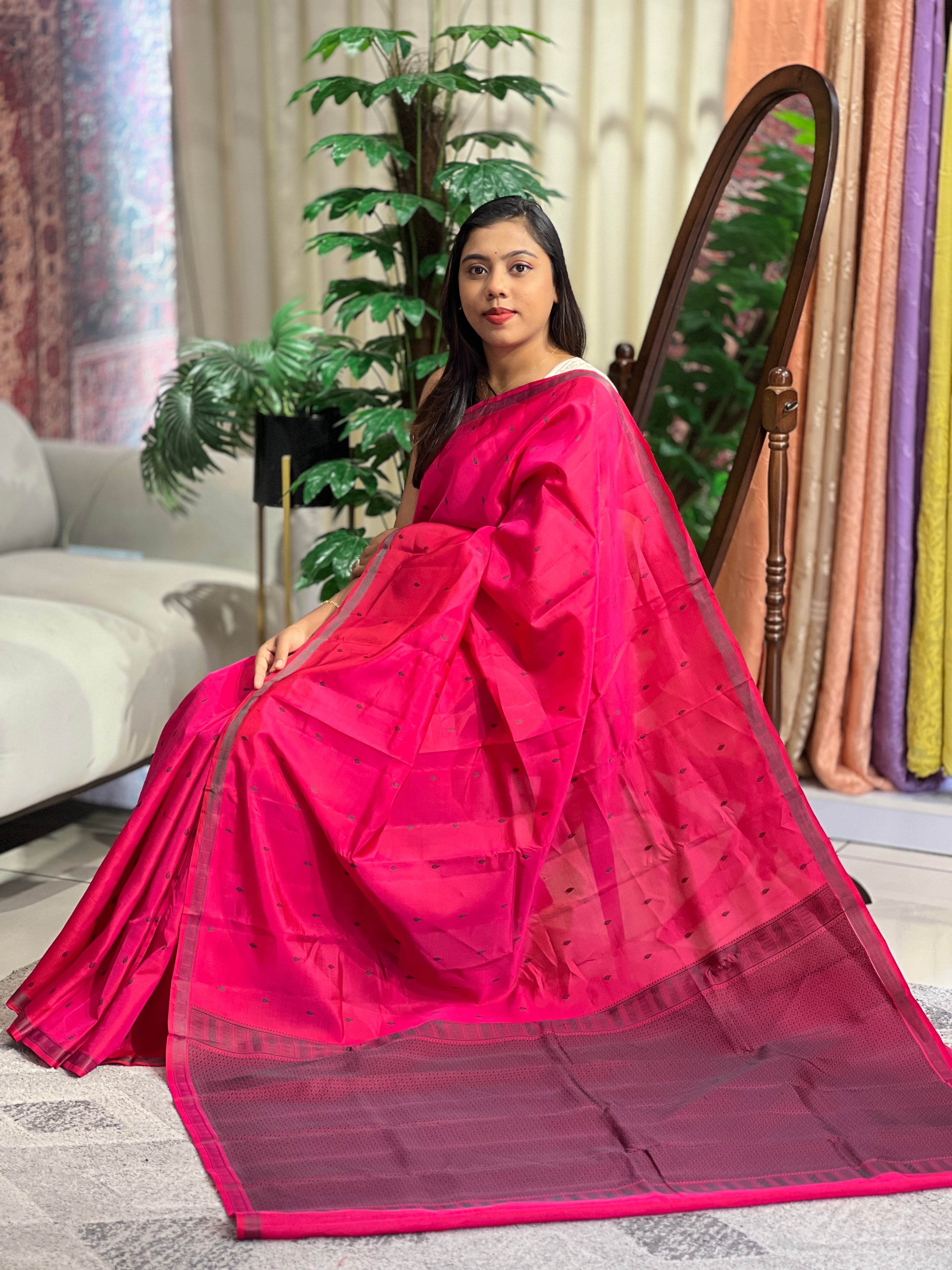 Floral Motifs Soft Silk Saree | RTD152
