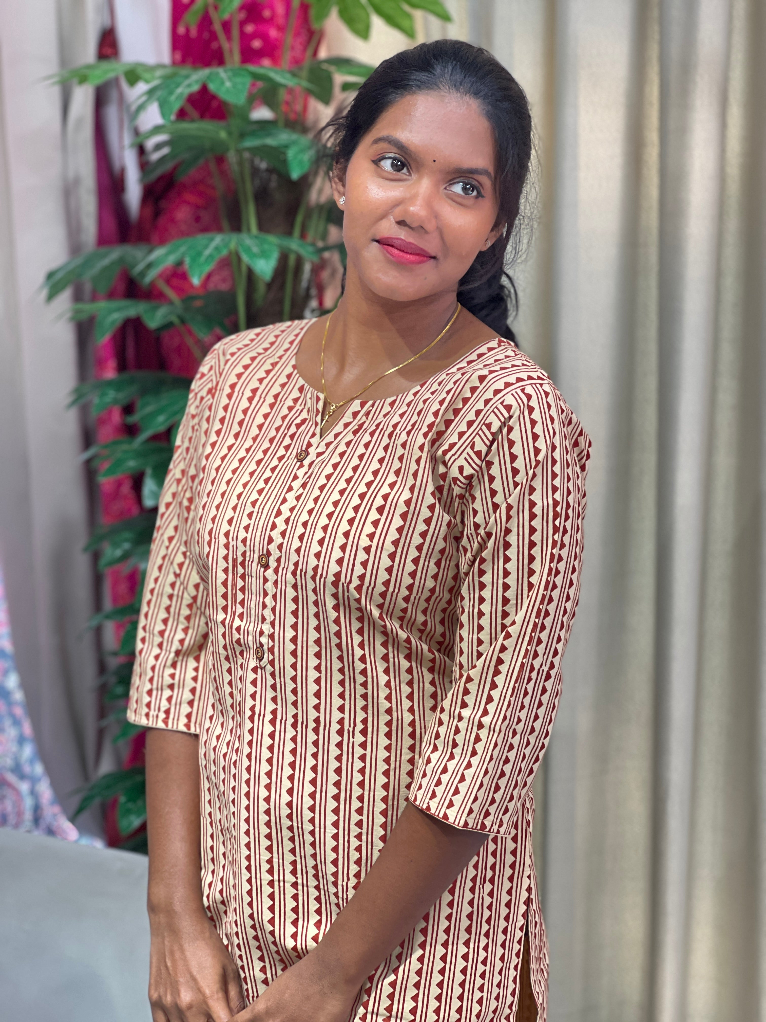 Printed Cotton Kurta | RMLA195