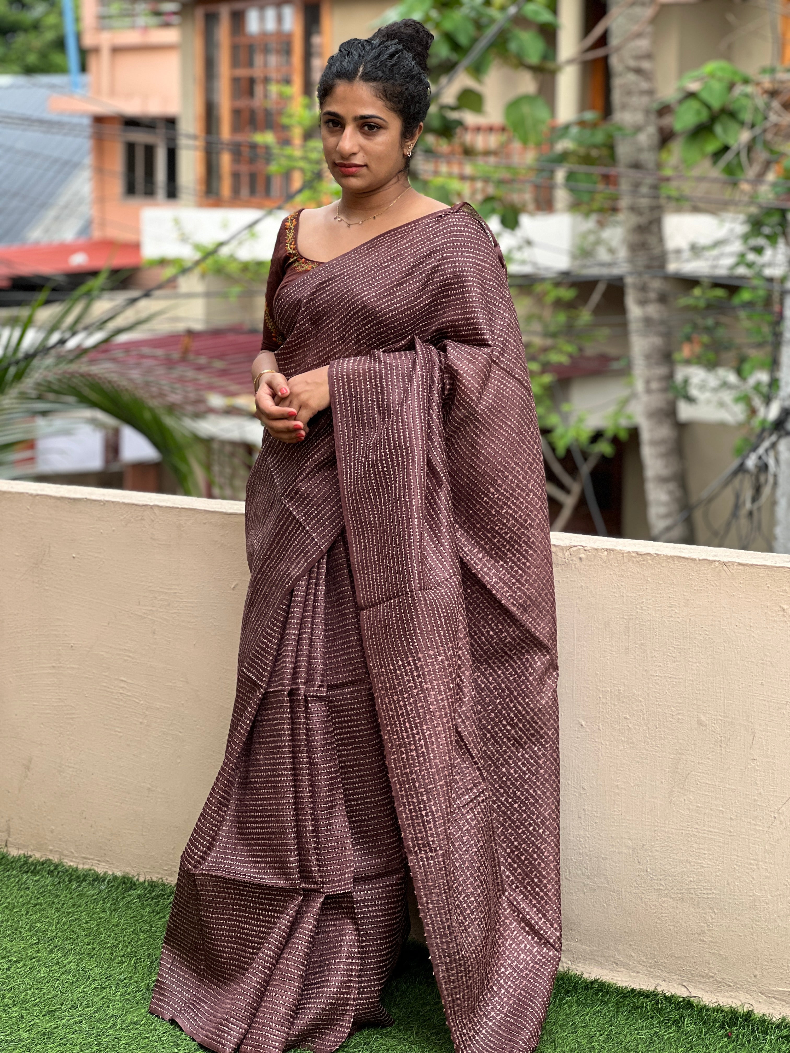 Kesiya Weaved Tussar Organza Saree | SKH199