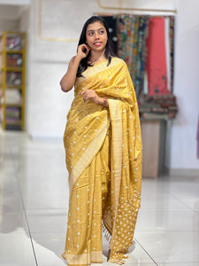 Kutch Inspired Semi Tussar Saree |SUN323