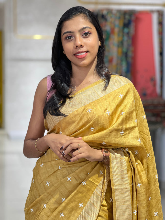 Kutch Inspired Semi Tussar Saree |SUN323