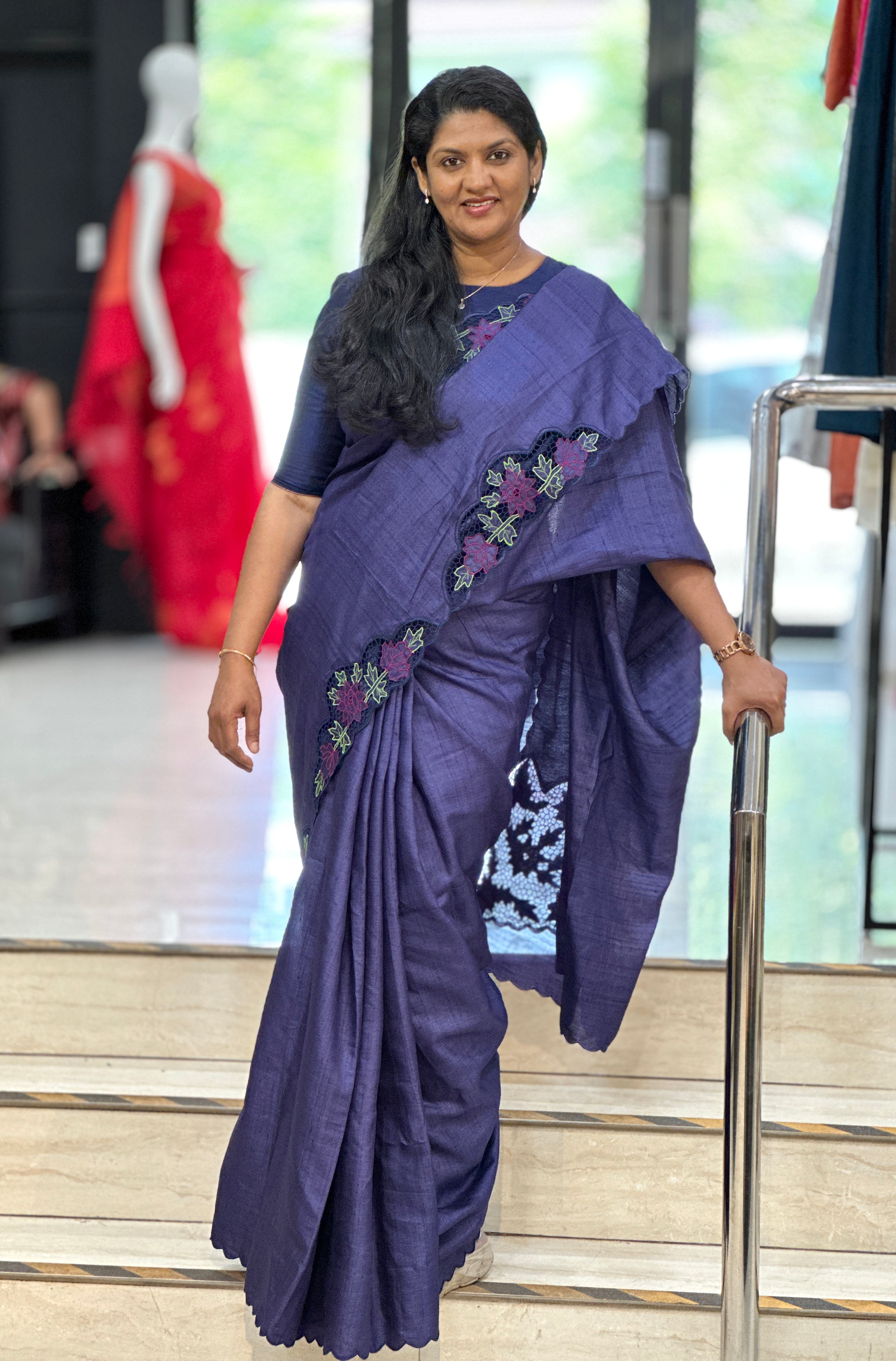 Desi Tussar Twine Cut Work Saree |TC480