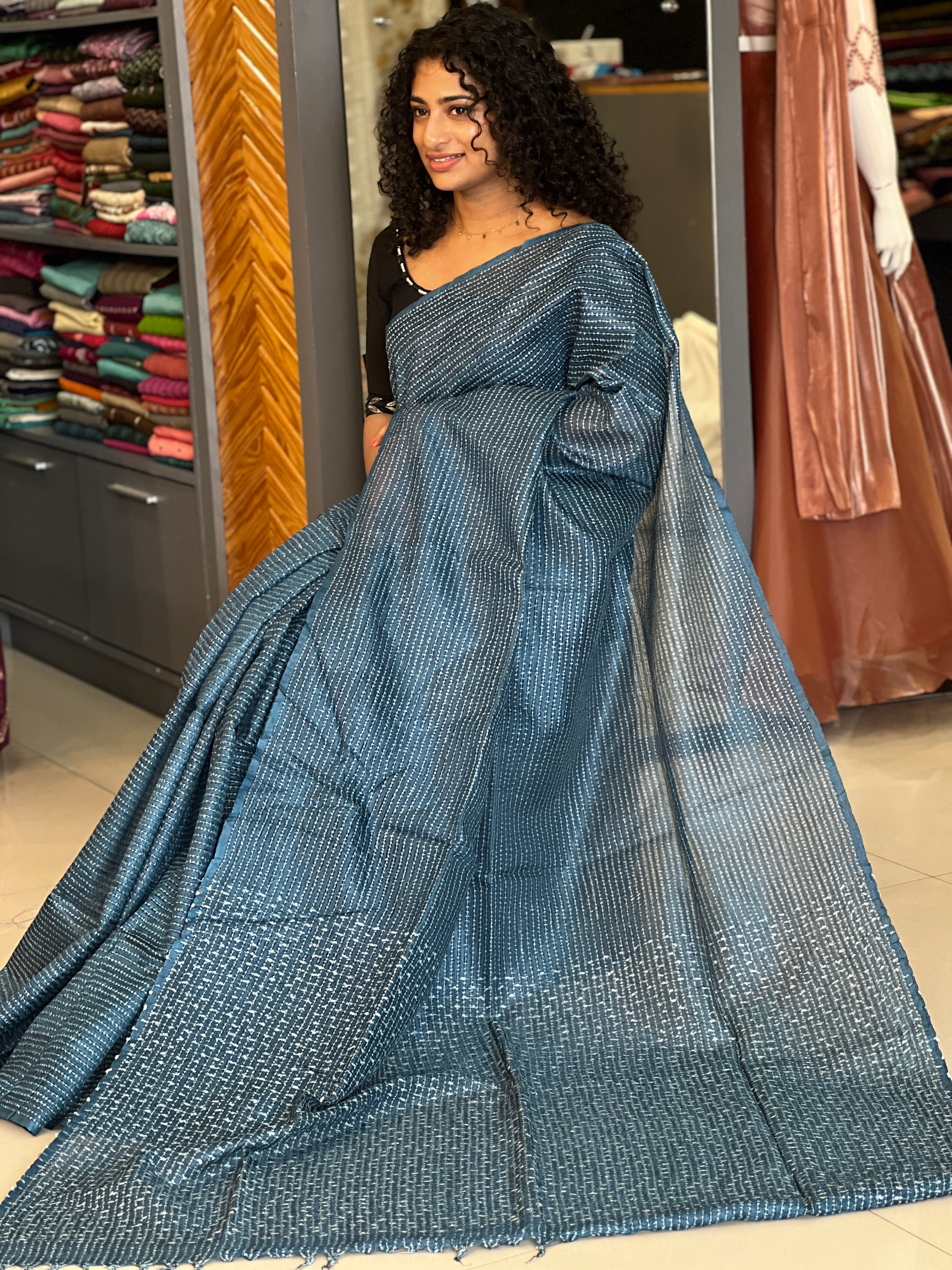 Kesiya Weaved Tussar Organza Saree | SKH200