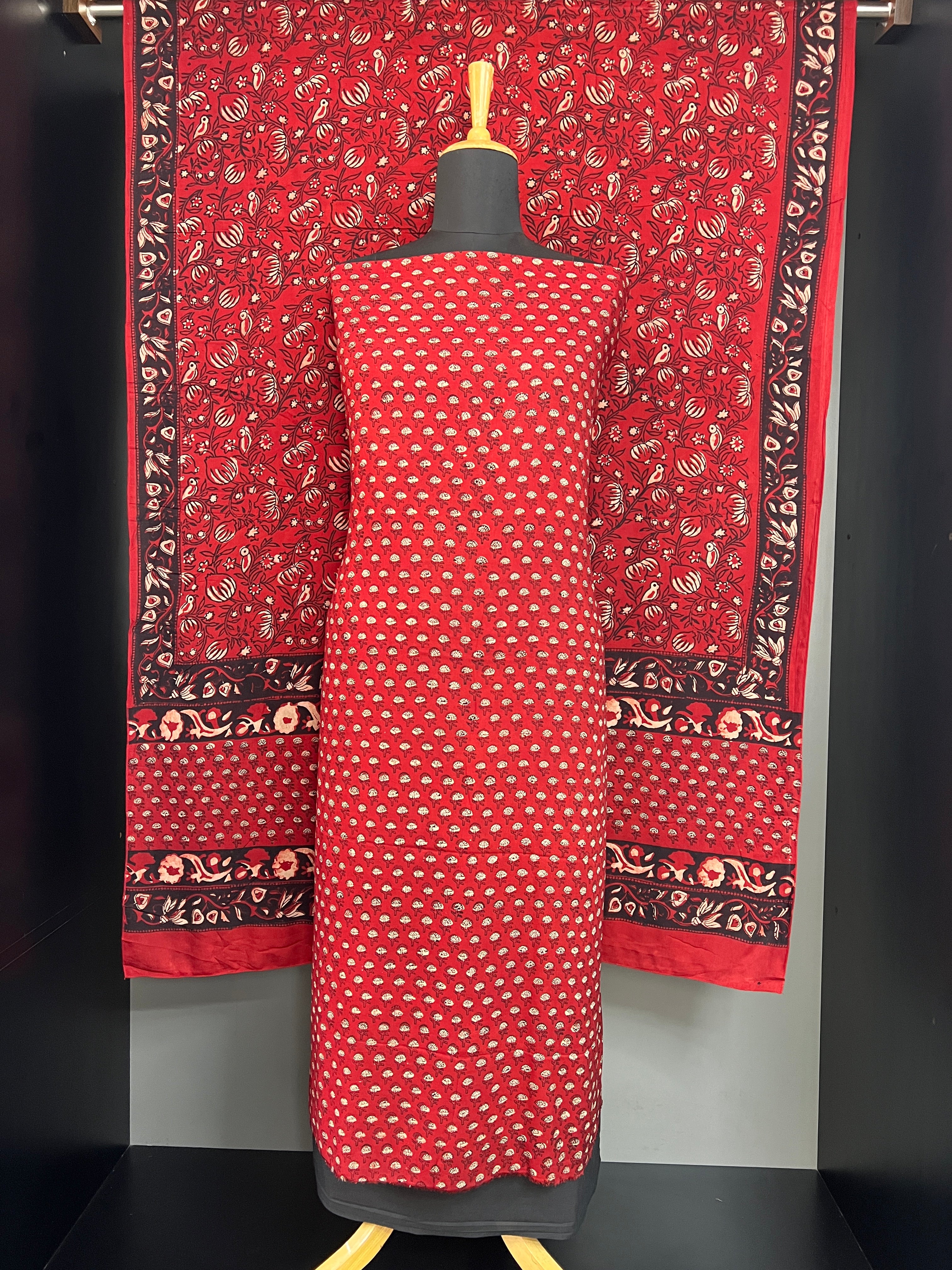 Floral Ajrakh Printed Soft Cotton Salwar Set |SRF196
