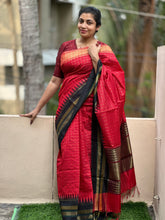 Temple Border Semi Silk Saree | SKH156