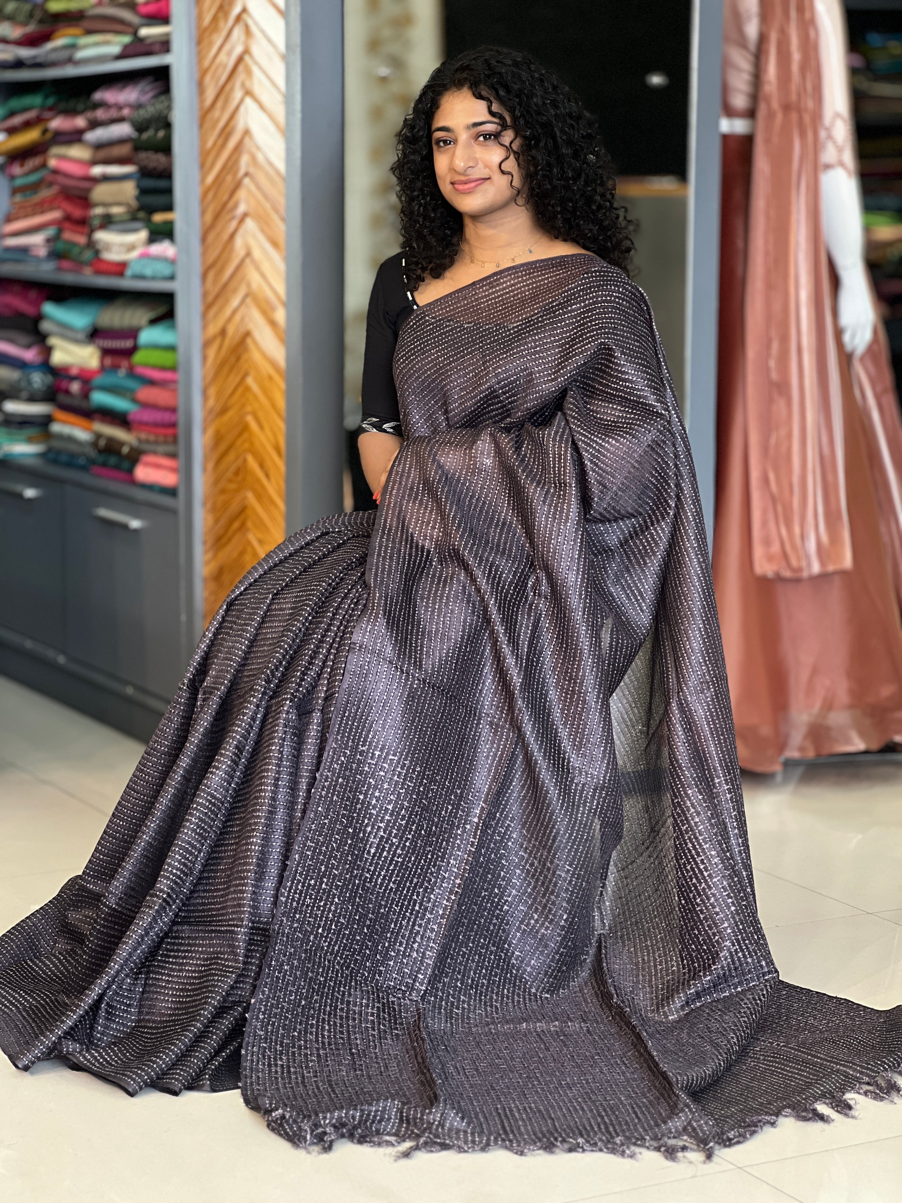 Kesiya Weaved Tussar Organza Saree | SKH200