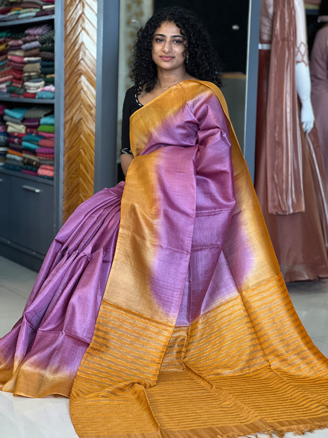 Shaded Finish Bamboo Tussar Saree | SKH219