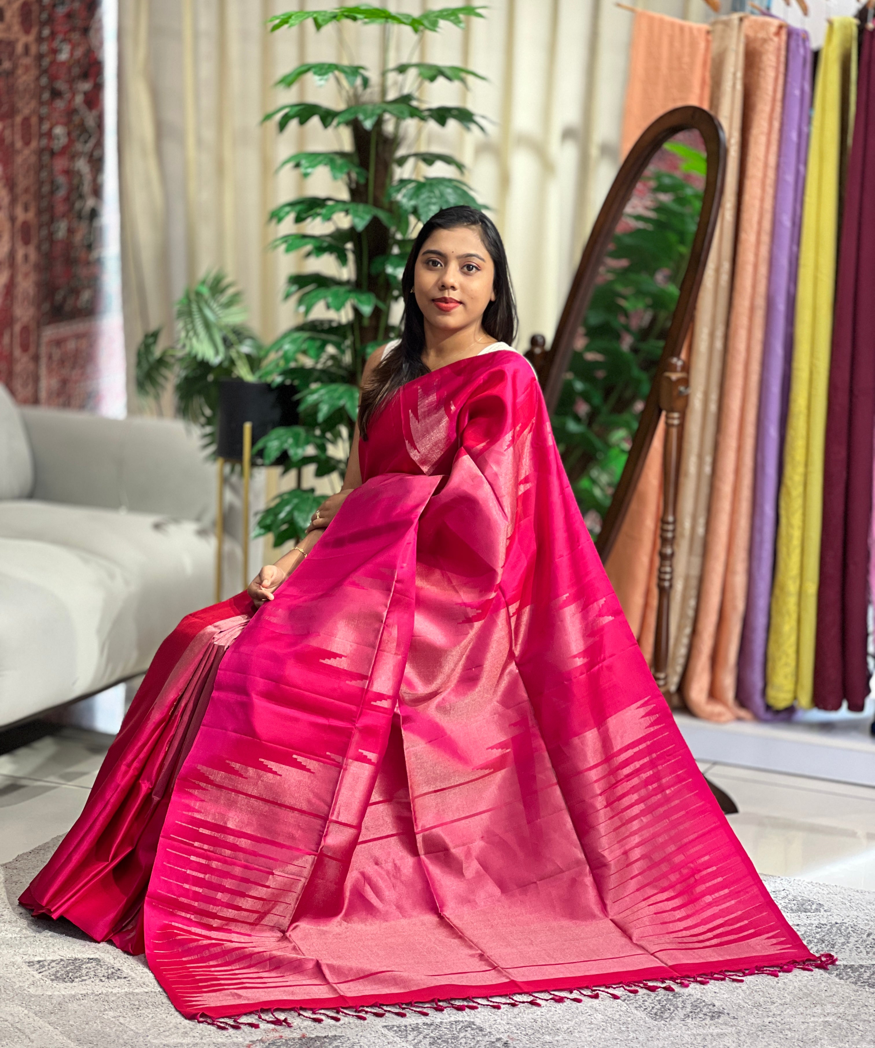 Temple Raising Pattern Handloom Kanchipuram Saree | SIM102