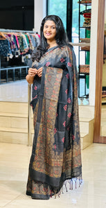Pashmina Digital Printed Tussar Saree | SMC117