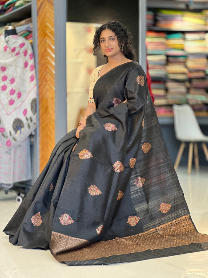 Banarasi Weaving Raw Silk Saree | BHH151