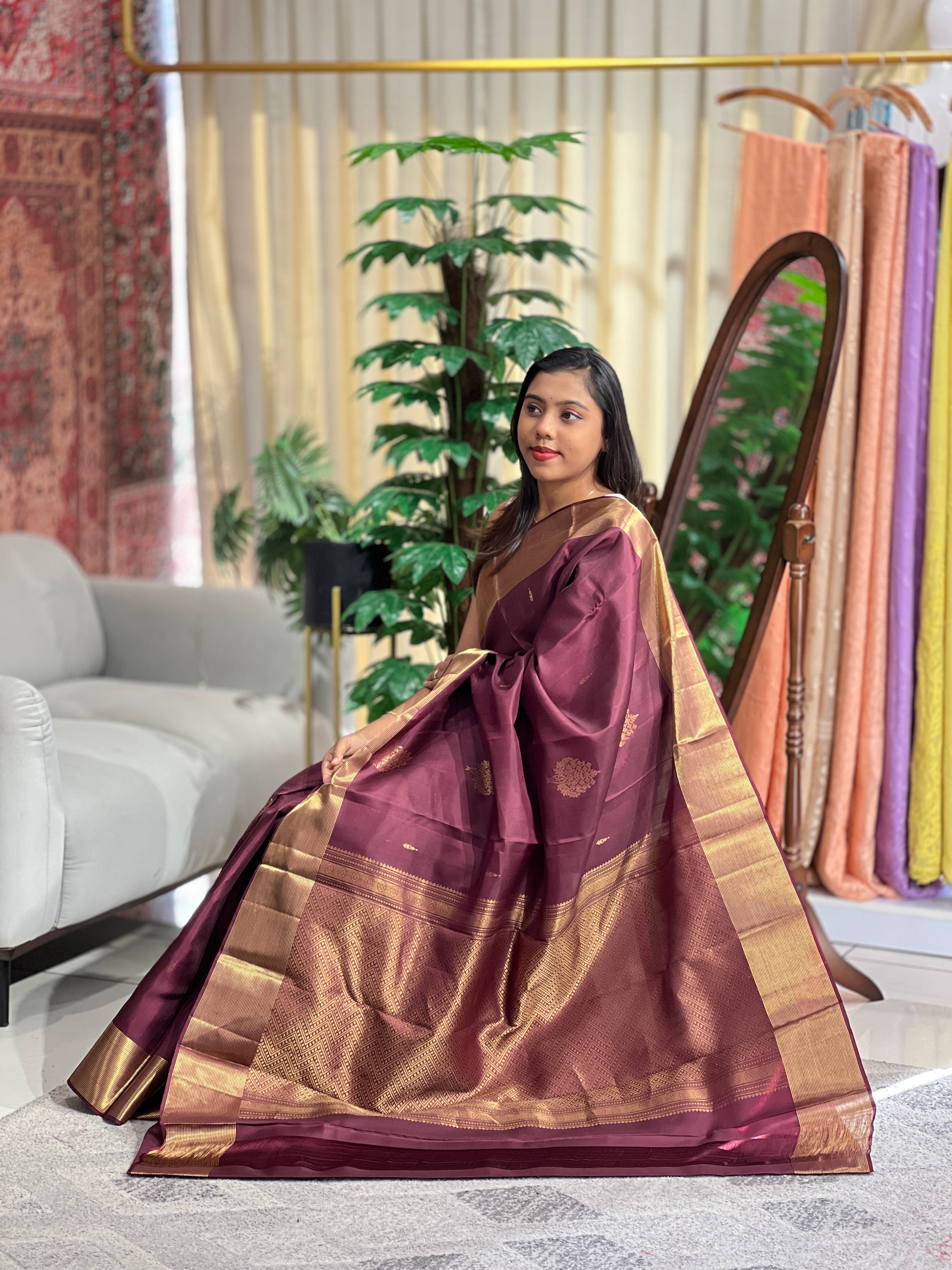Floral Buti Handloom Kanchipuram Saree | SIM109