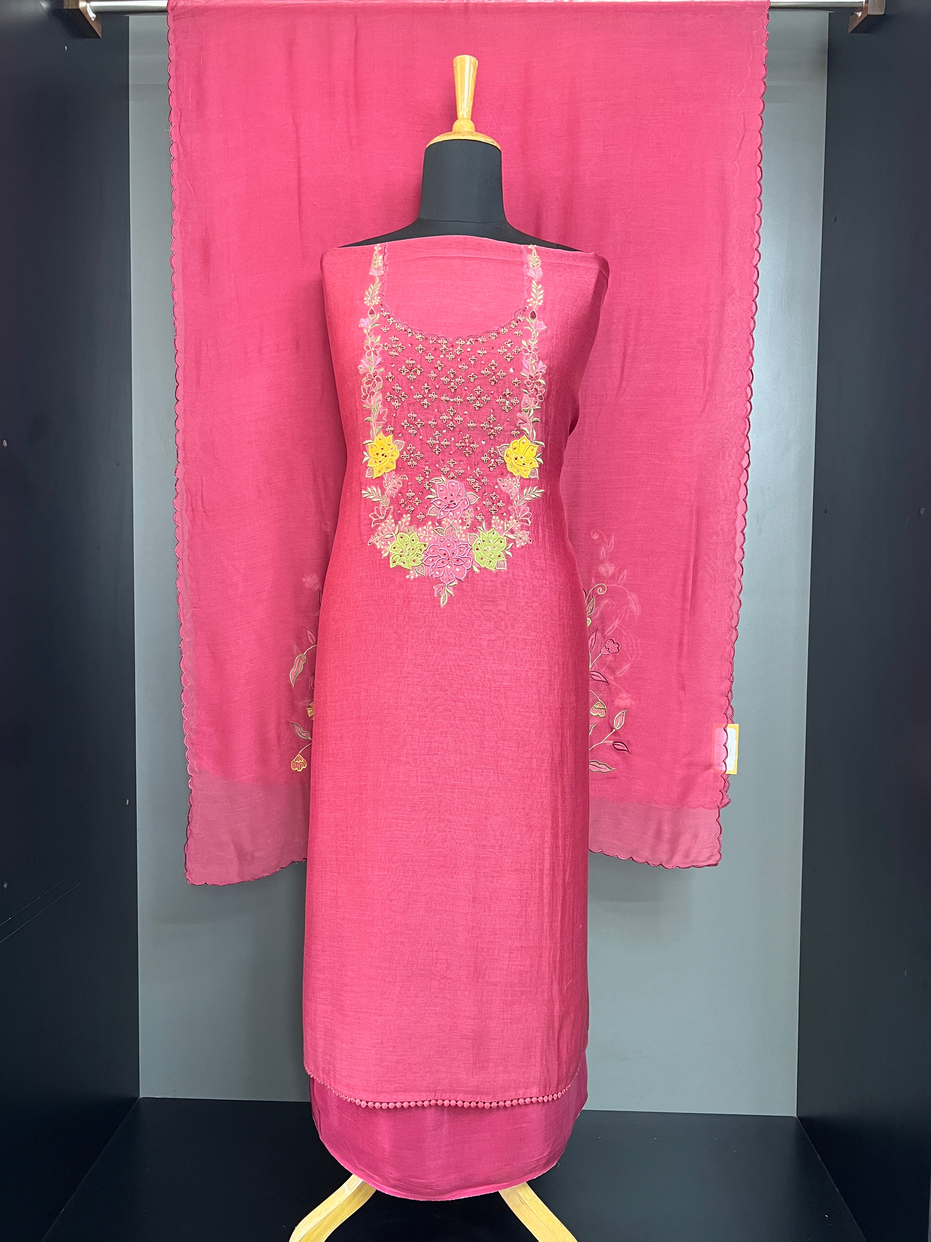 Embroidery & Work Detailing Chanderi Salwar Set |MM476