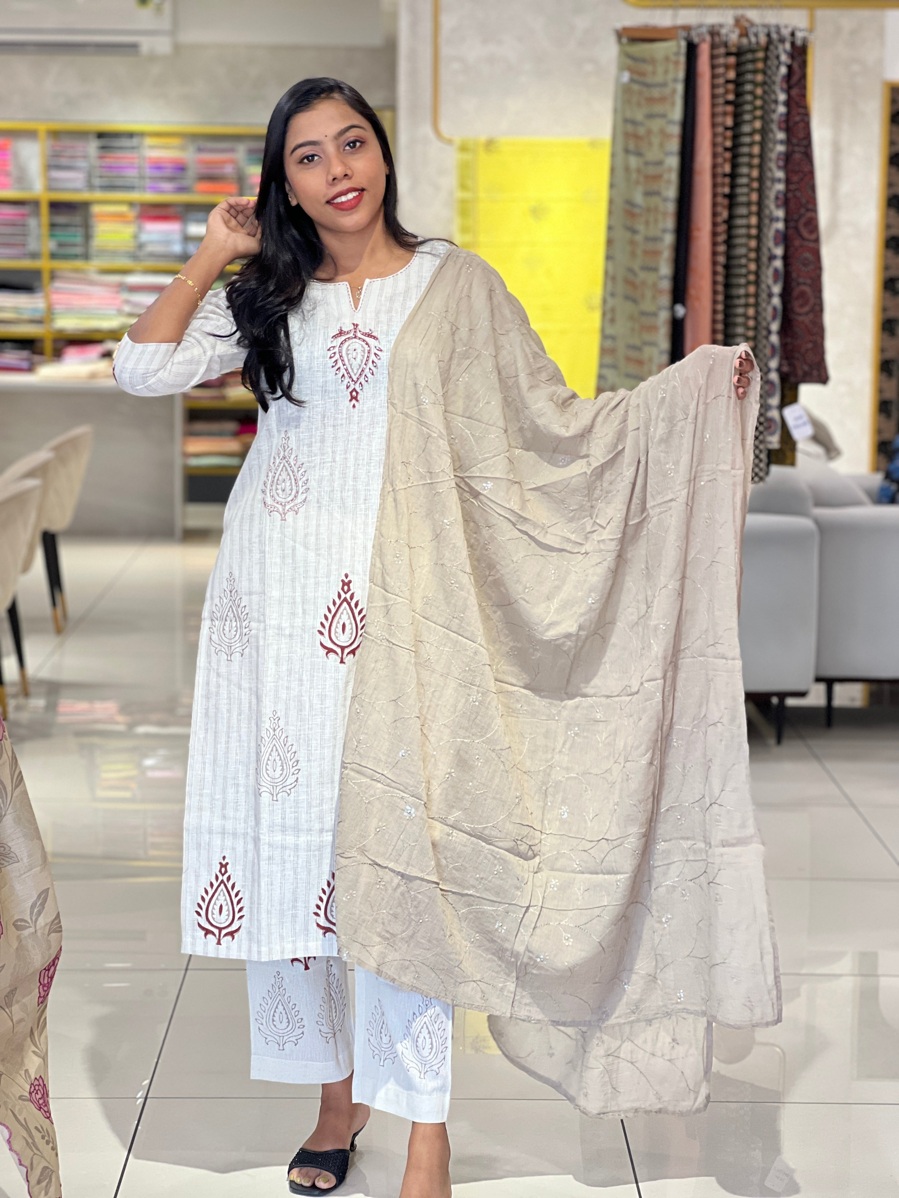 Digital Printed Cotton Kurta Set | PGI179