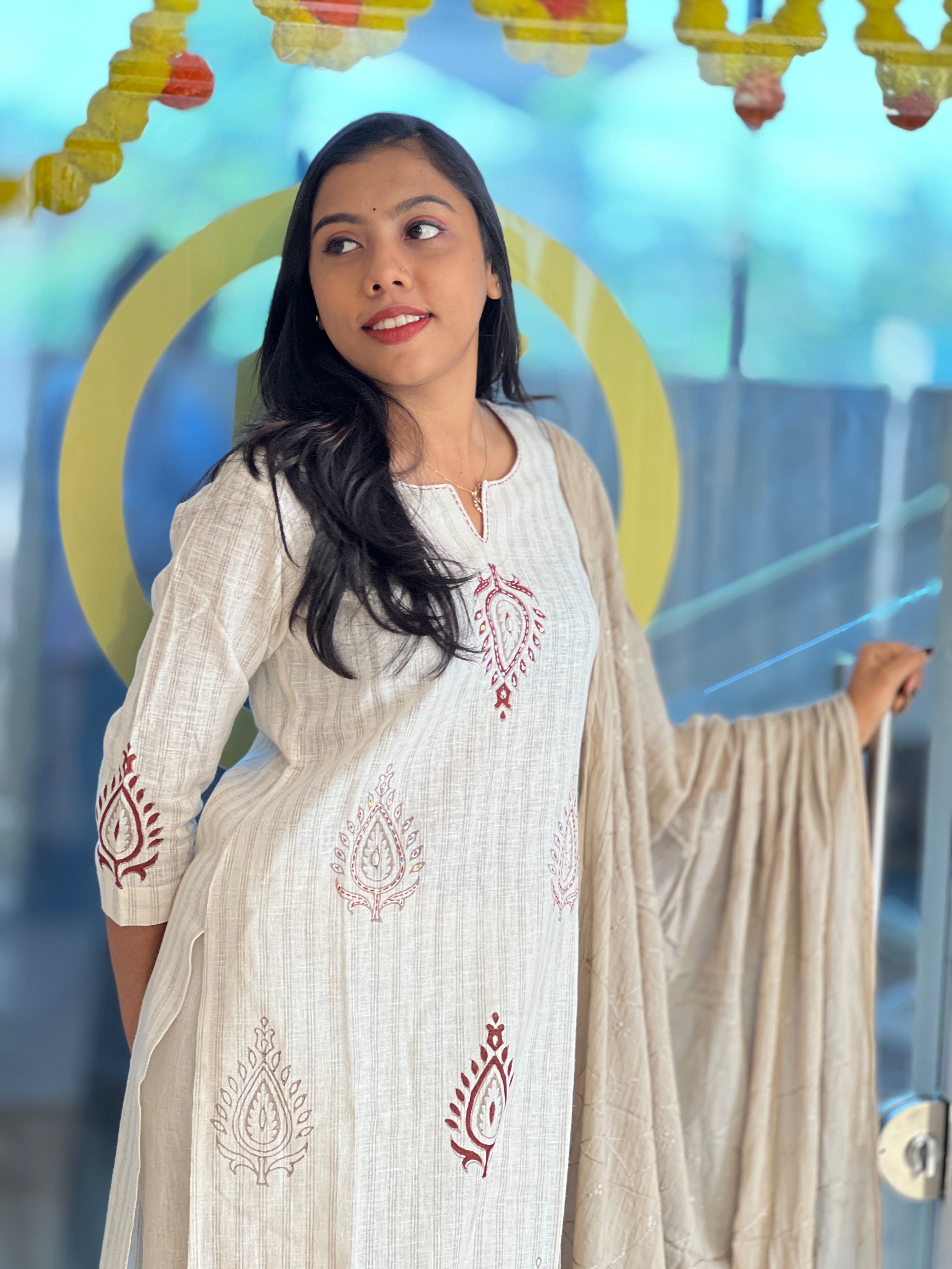 Digital Printed Cotton Kurta Set | PGI179