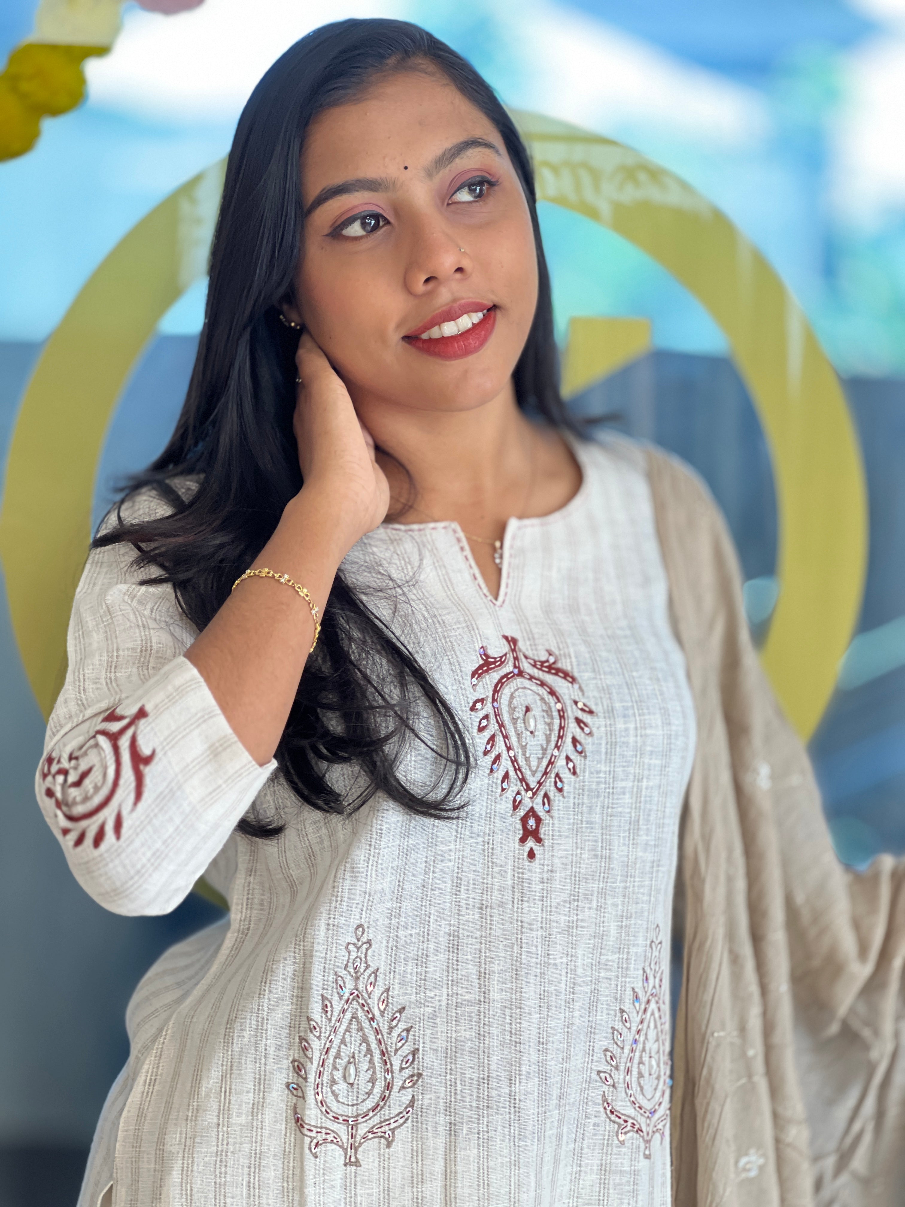 Digital Printed Cotton Kurta Set | PGI179