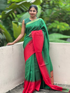 Kantha Embroidered Semi Silk Saree | SKH227