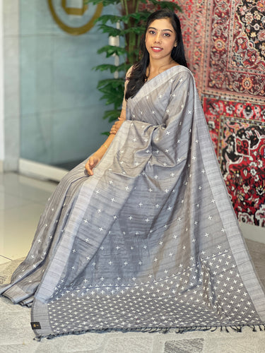 Kutch Inspired Semi Tussar Saree | SUN324