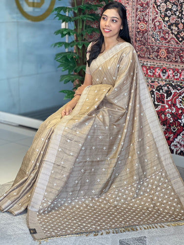 Kutch Inspired Semi Tussar Saree | SUN322