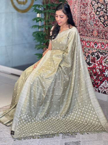 Kutch Inspired Semi Tussar Saree | SUN321