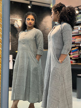 Line Weaving Pattern Cotton A-Line Kurta | SV211