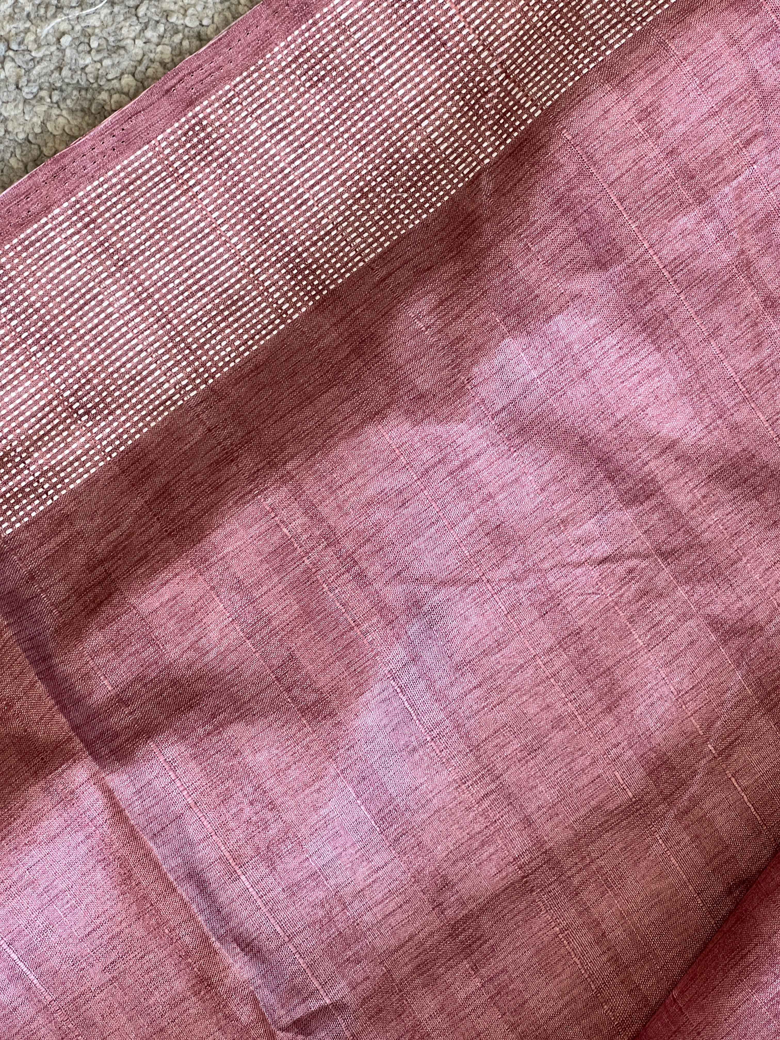 Machine Embroidery Semi Tussar Saree | SUN293