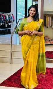 Traditional Elephant Motifs Design Semi Silk Saree | SSN166