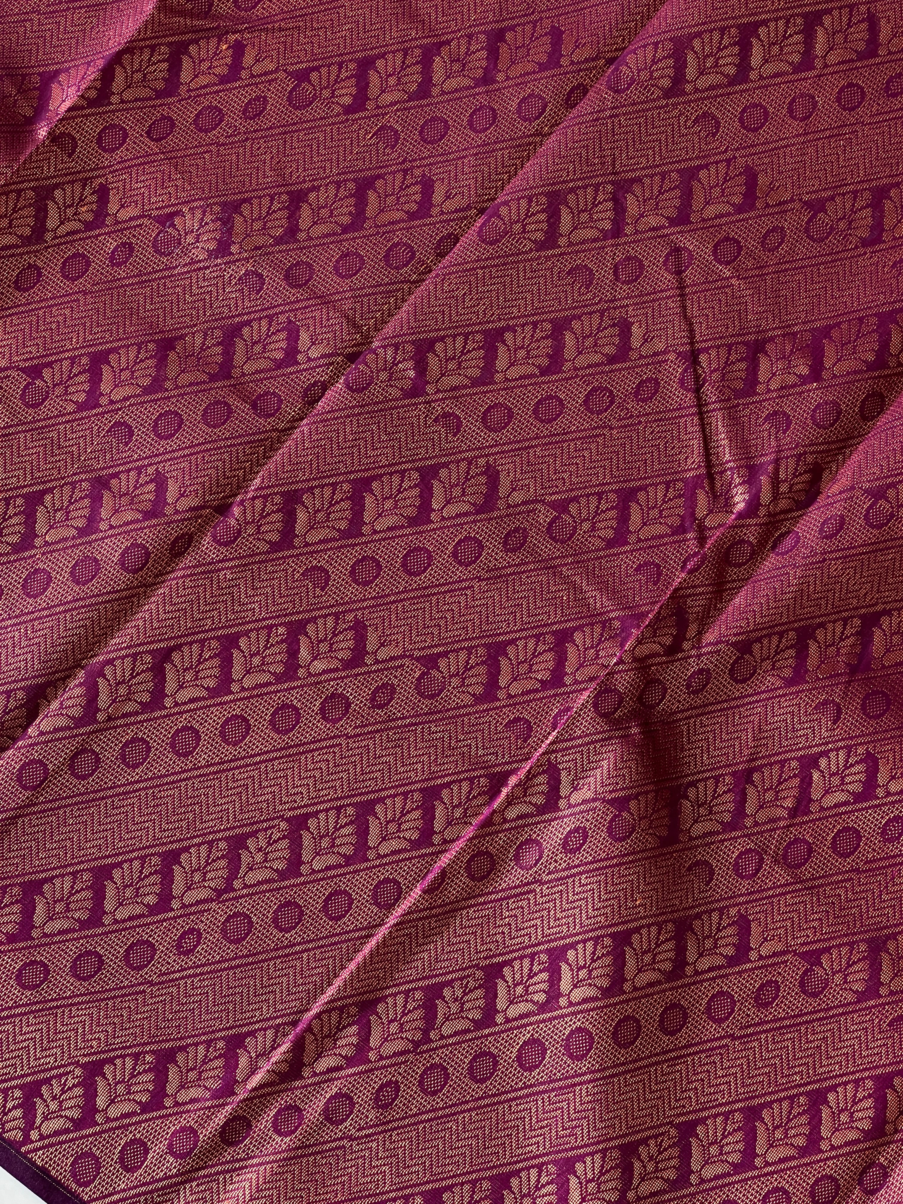 Semi Silk Saree With Copper Zari Woven Butas | KRK480