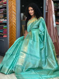 Zari Weaved Tussar Blended Saree | SKH222