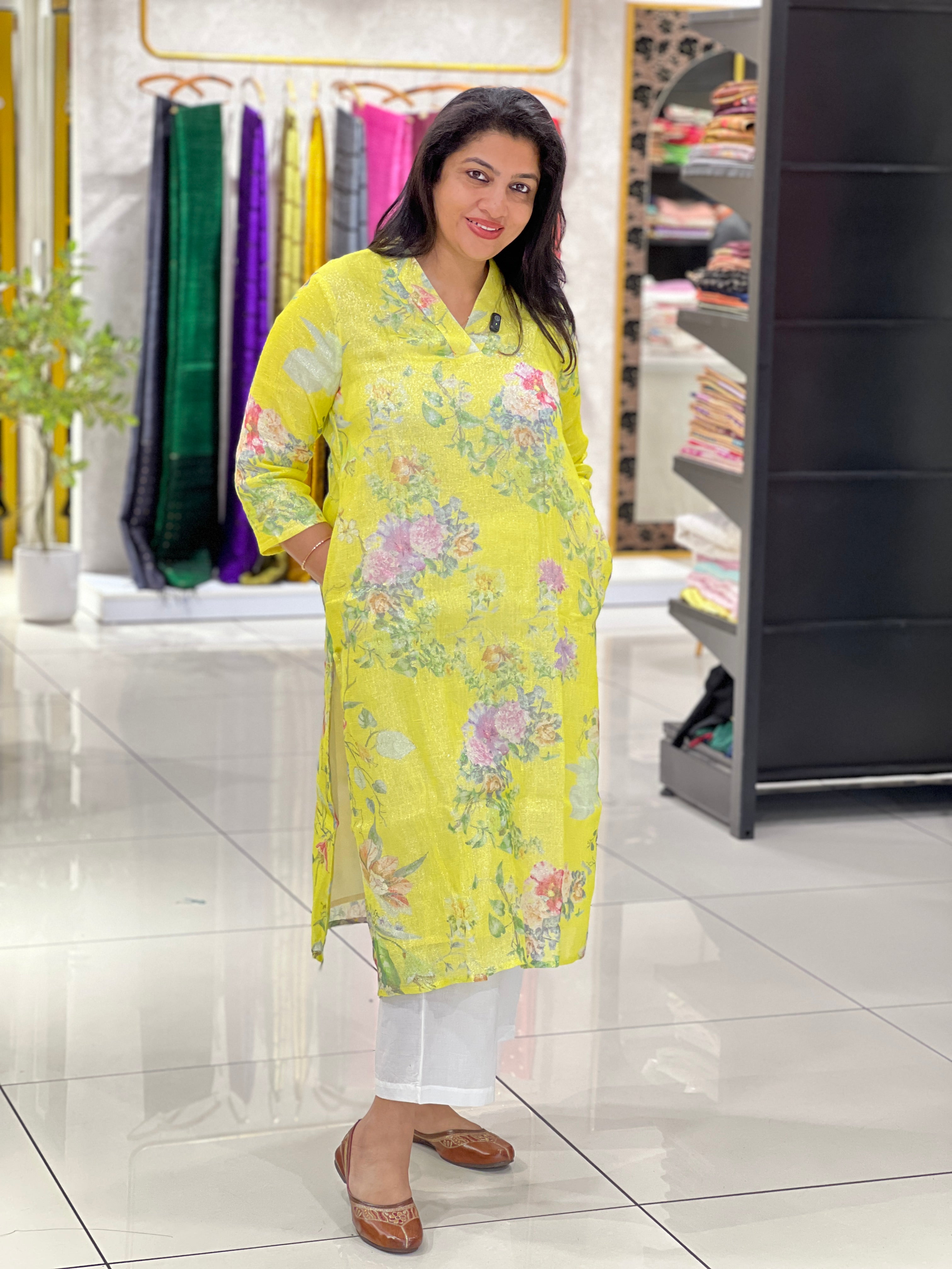 Digital Printed Linen Kurta Set | RAG120