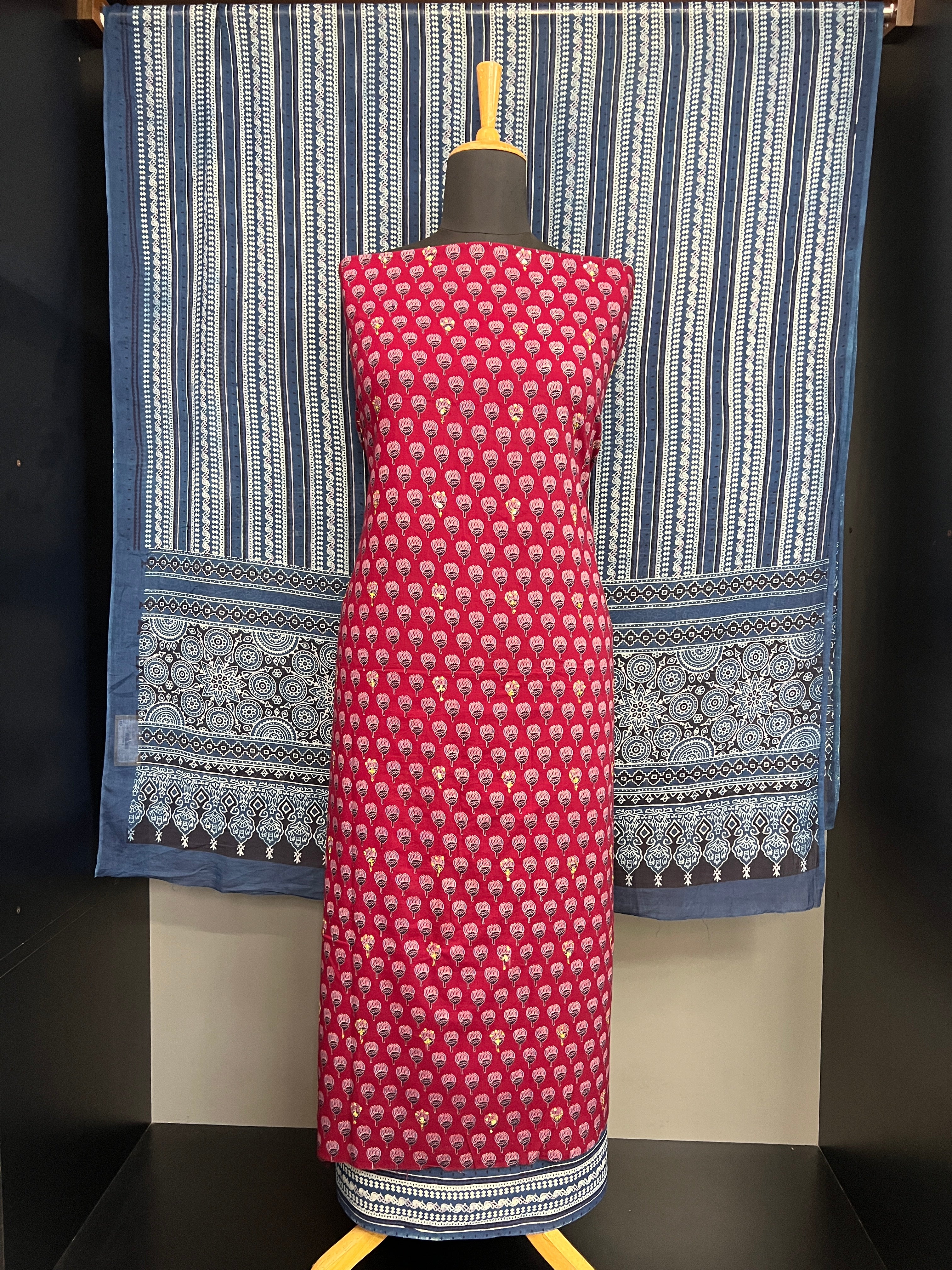Ajrakh Printed Soft Cotton Salwar Set | MF178