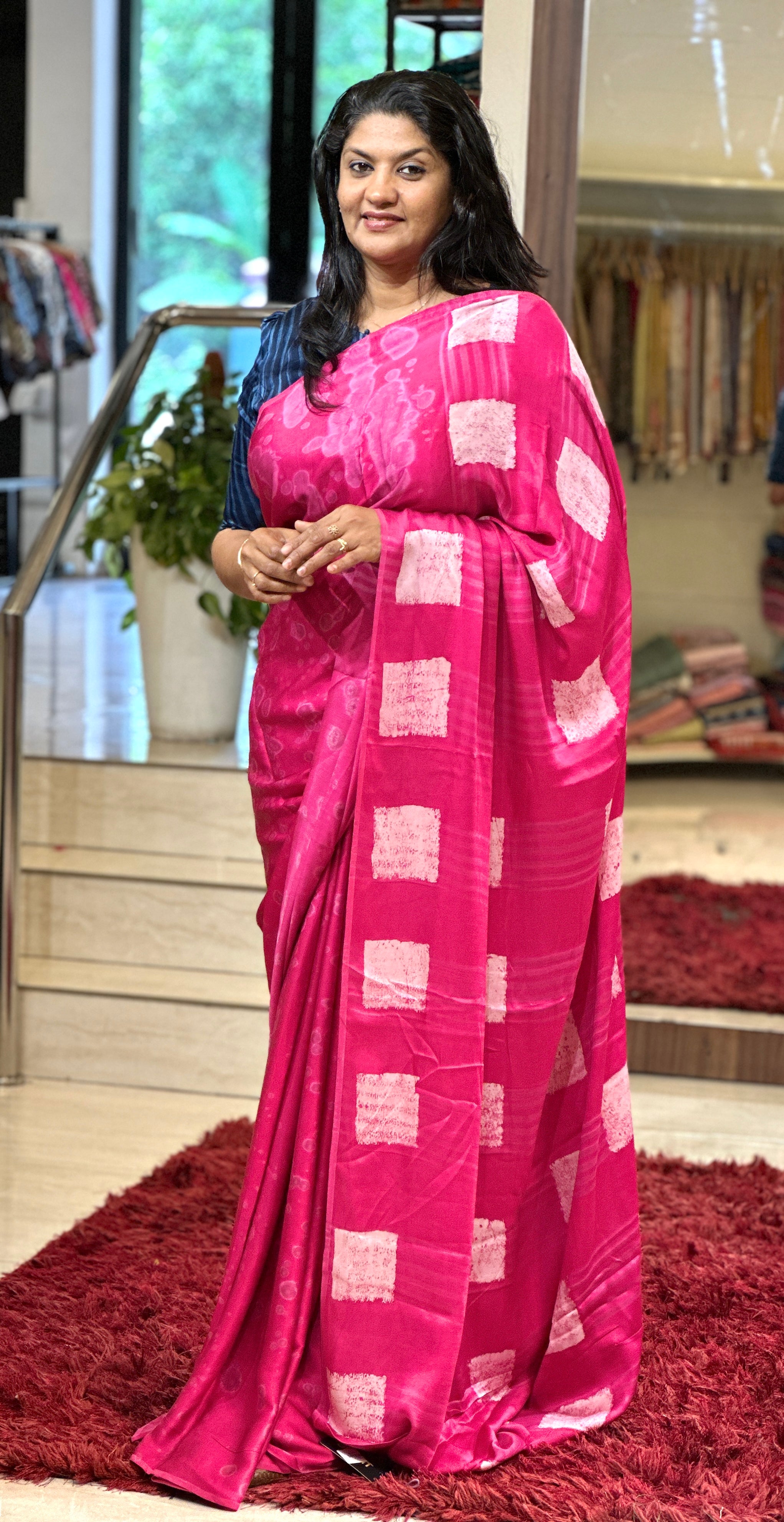 Block Printed Modal Saree | JKL537