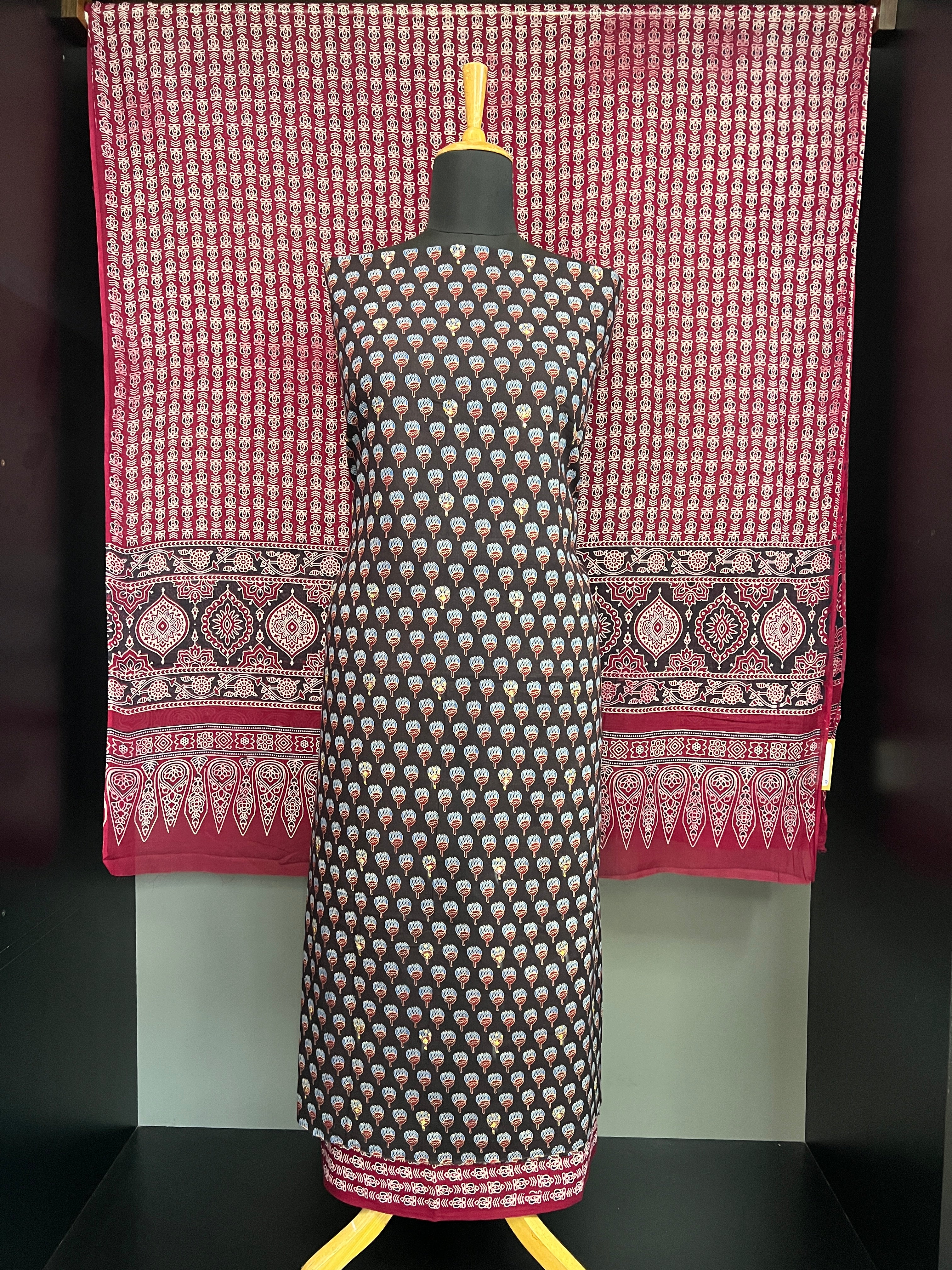 Ajrakh Printed Soft Cotton Salwar Set | MF181