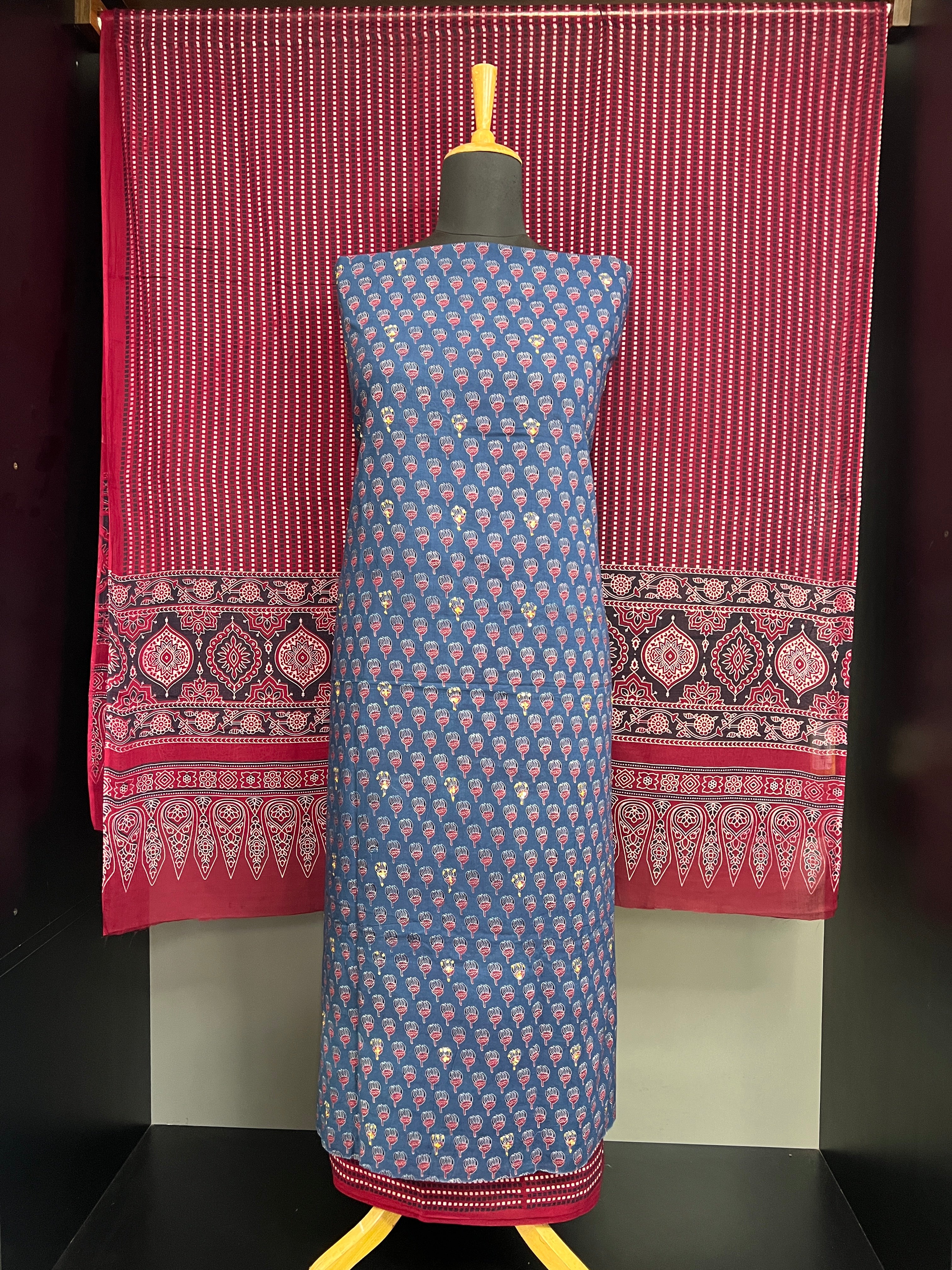 Ajrakh Printed Soft Cotton Salwar Set | MF180
