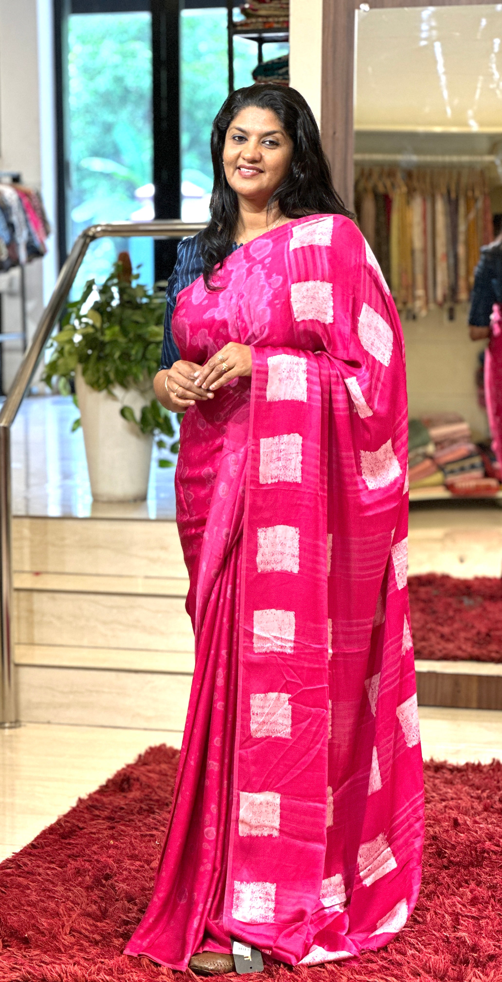 Block Printed Modal Saree | JKL537