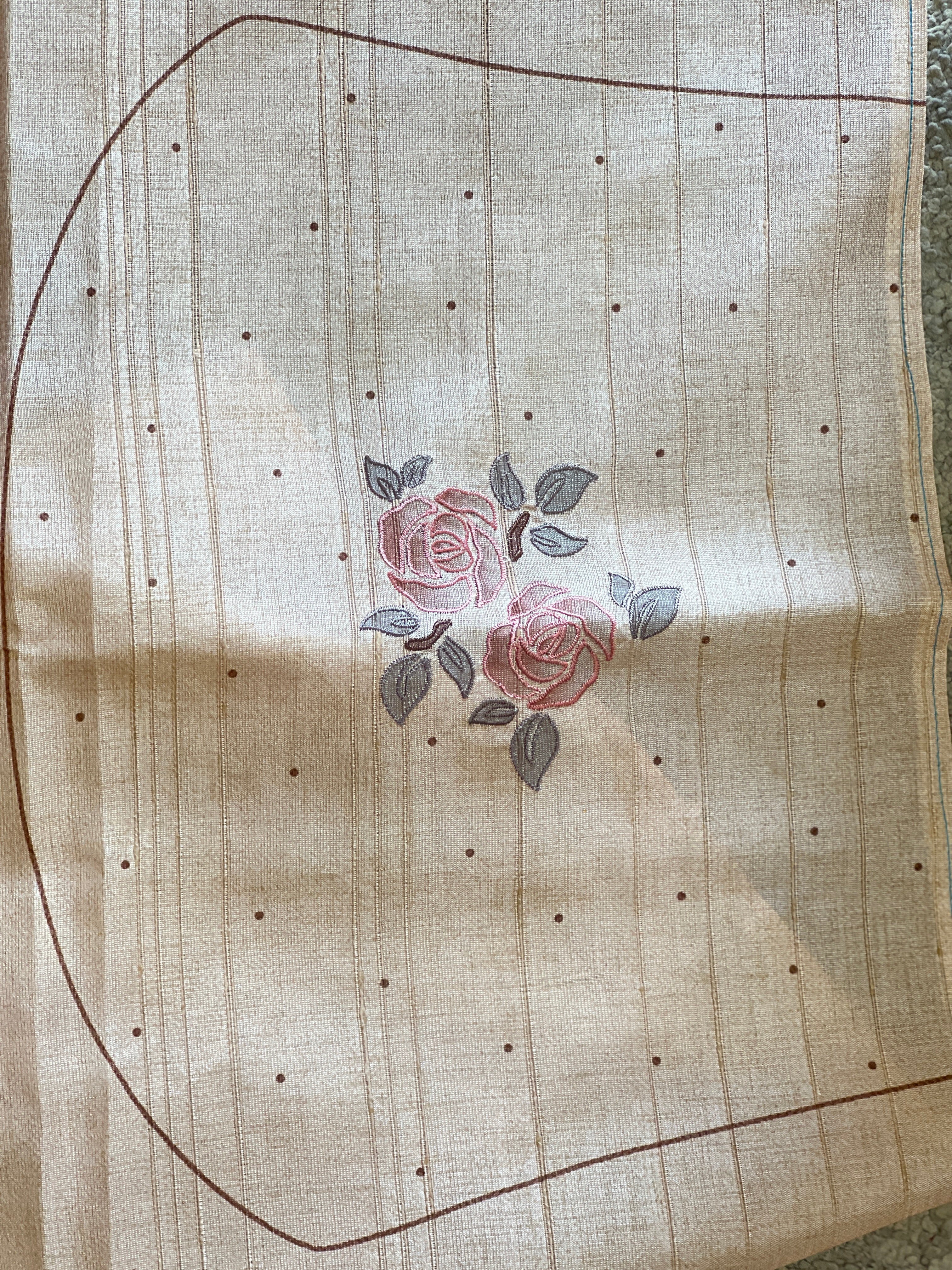 Floral Applique With Embroidery Detailed Noil Tussar Finish Saree | BLD1468