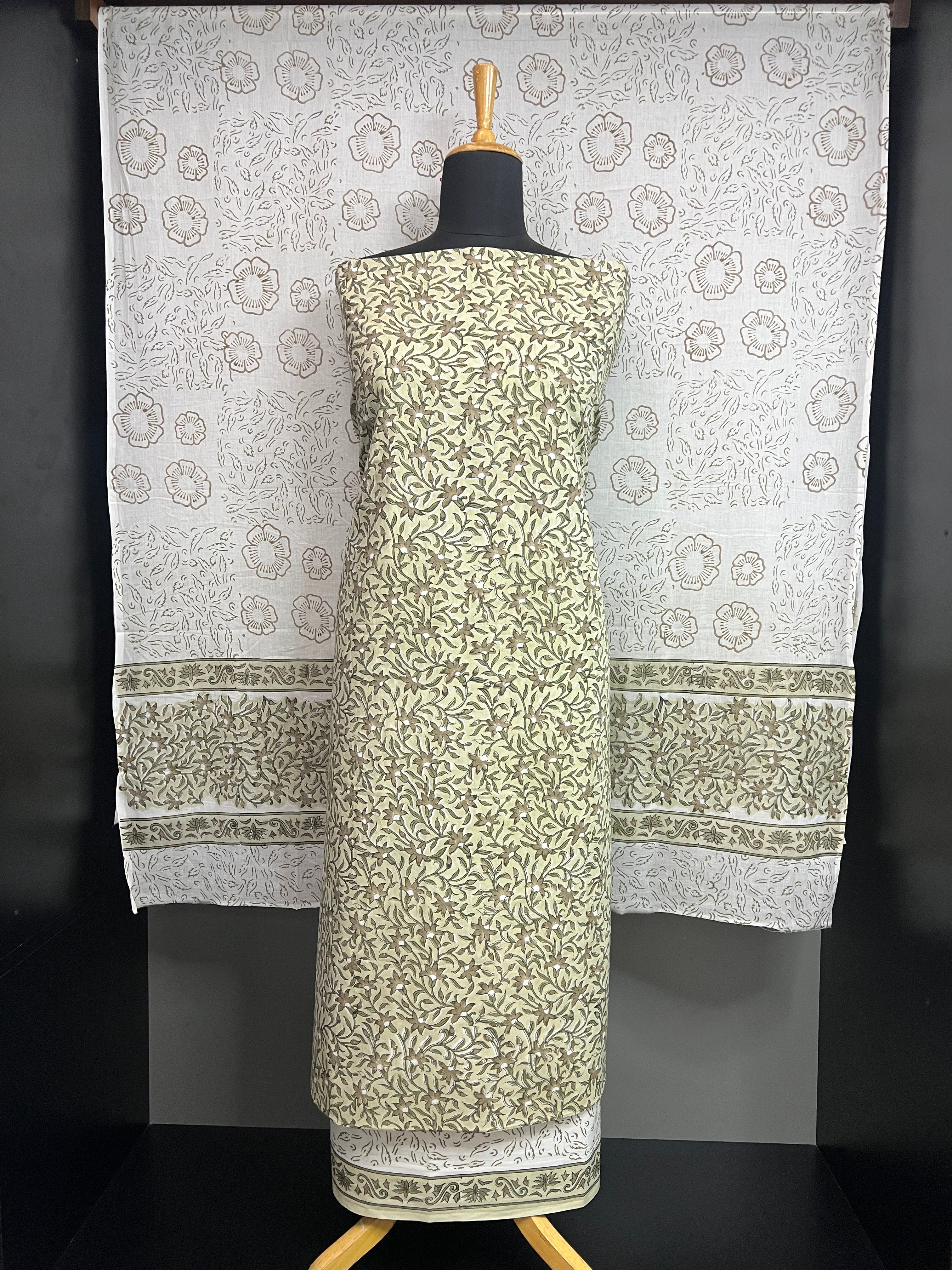 Floral Jaal Pattern Cotton  Salwar Set | MF188