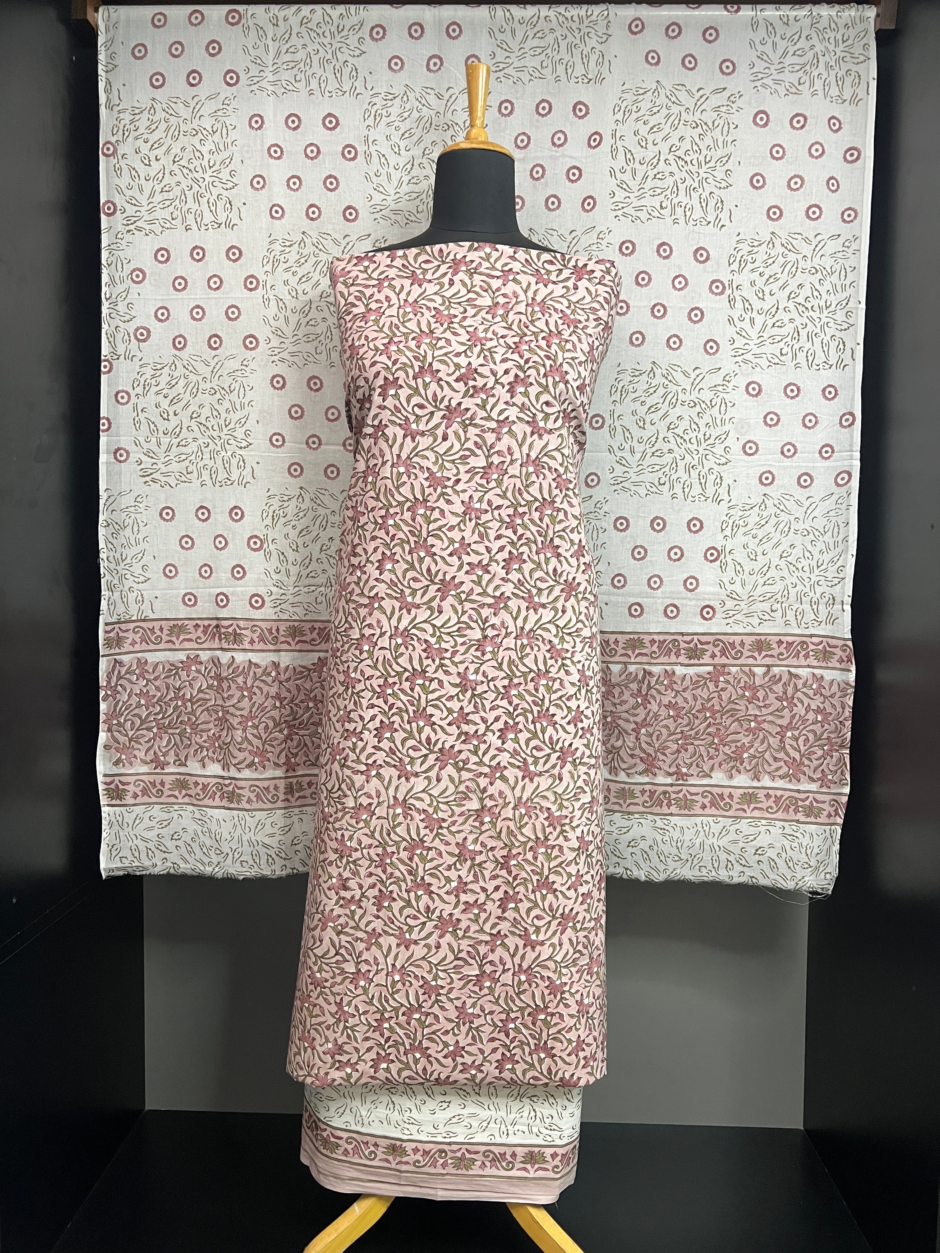 Floral Jaal Pattern Cotton Salwar Set | MF186