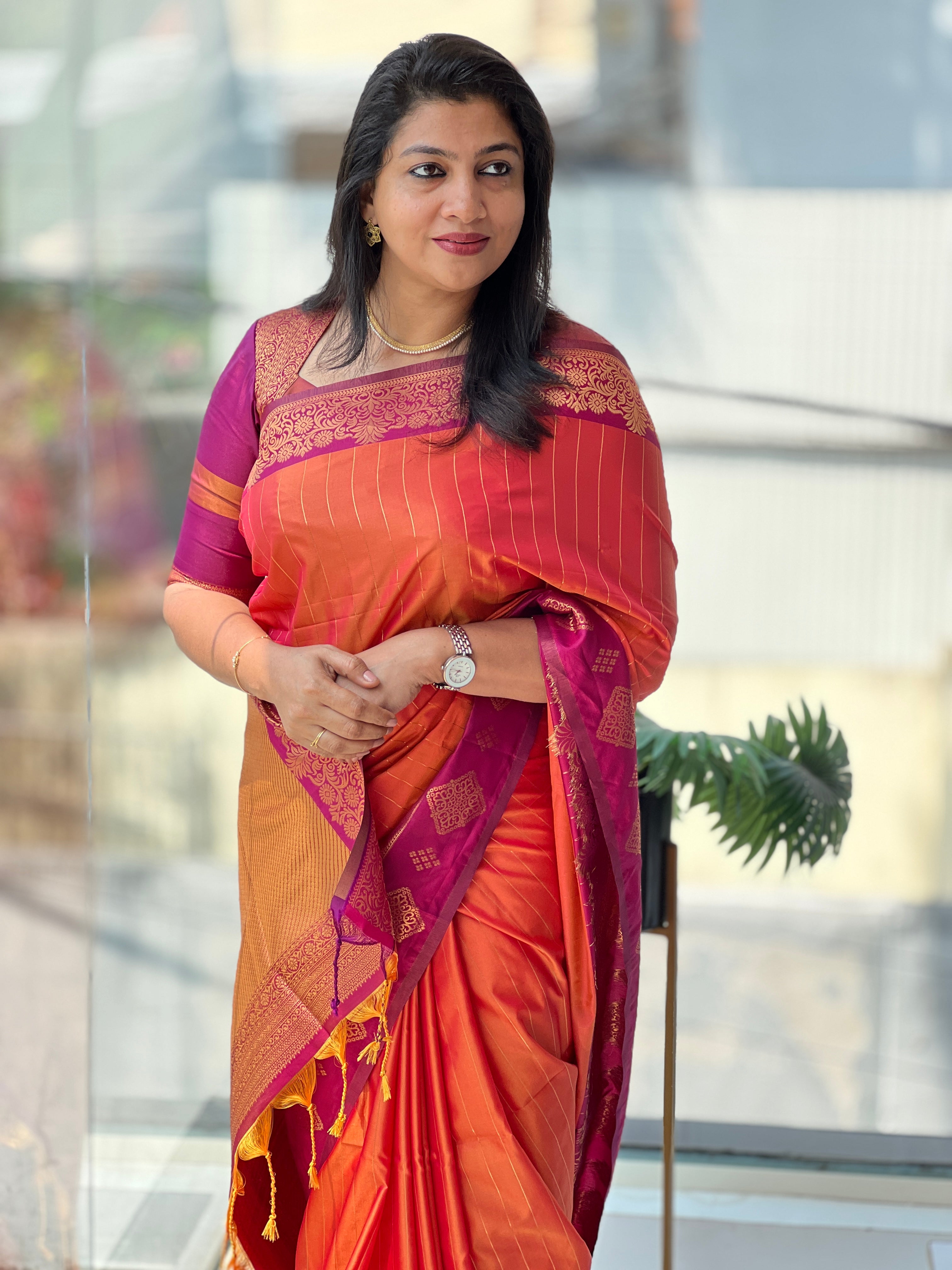 Traditional Zari Woven Semi Silk Saree | HT336