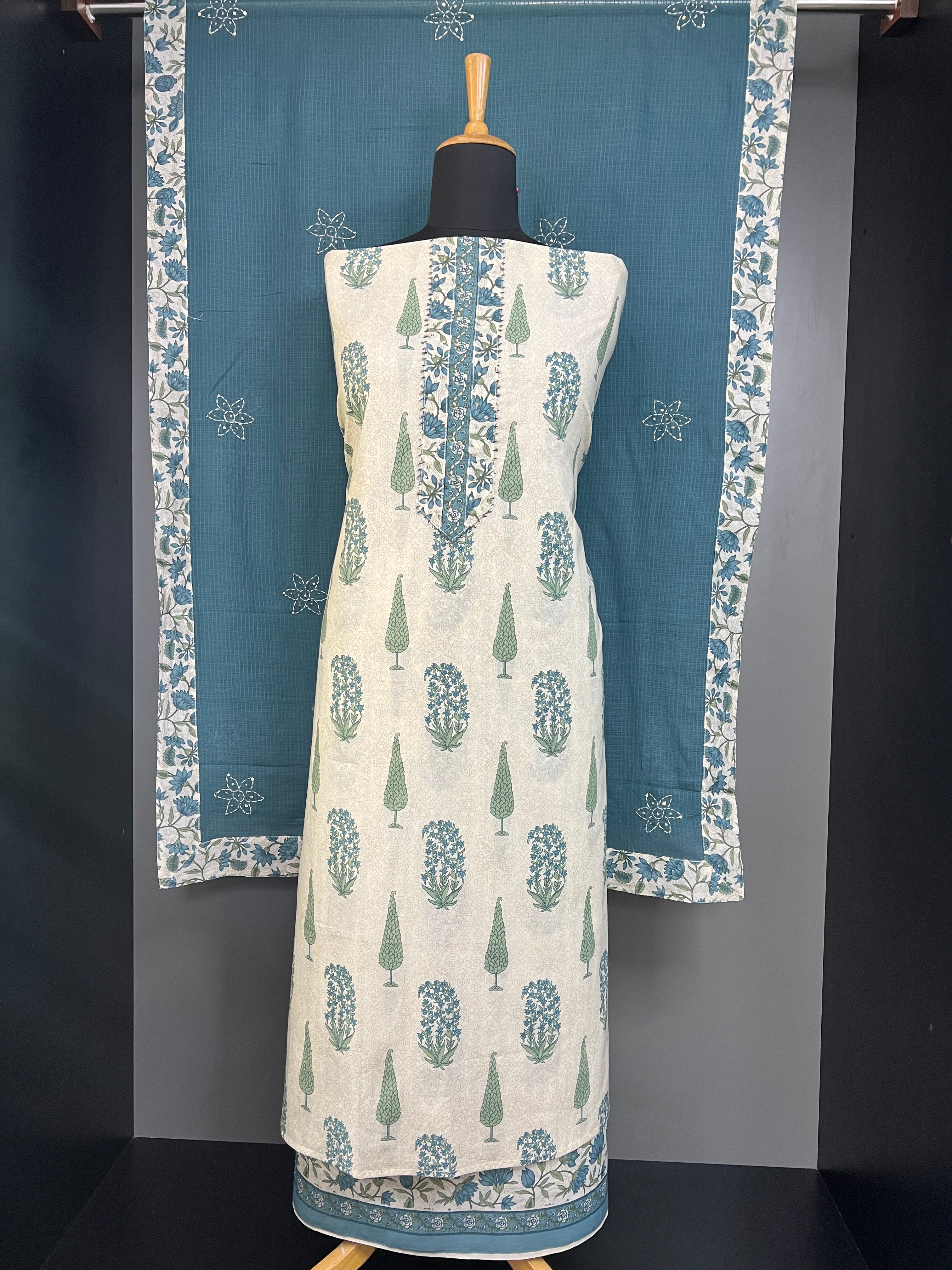 Traditional Printed Pattern Cotton Salwar Set | MF193