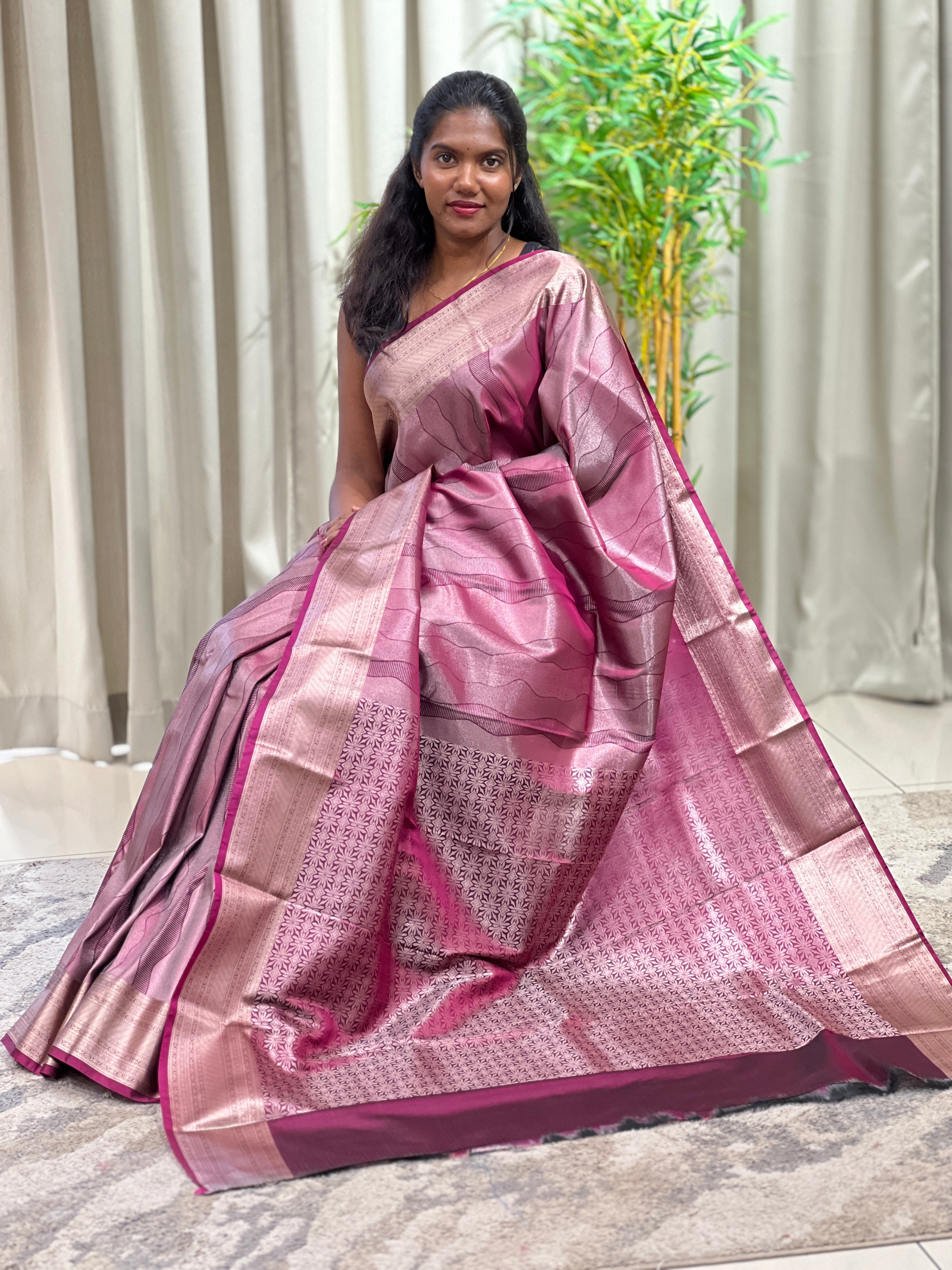 Abstract Pattern Soft Silk Saree | RVS307