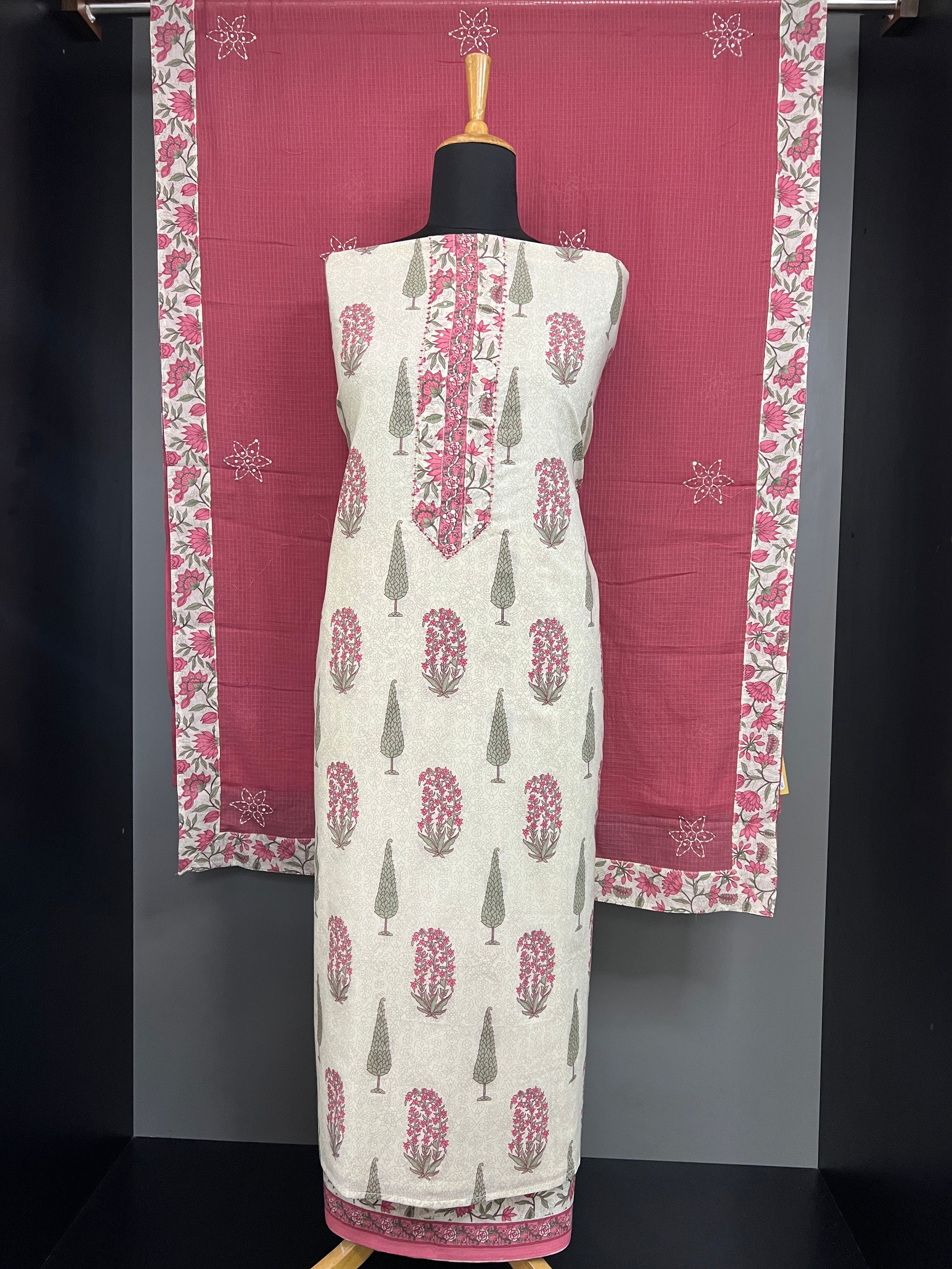 Traditional Printed Pattern Cotton Salwar Set | MF194