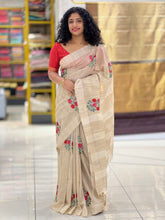 Basbara Silk Finish Saree With Floral Embroidery Detailing | NHH375