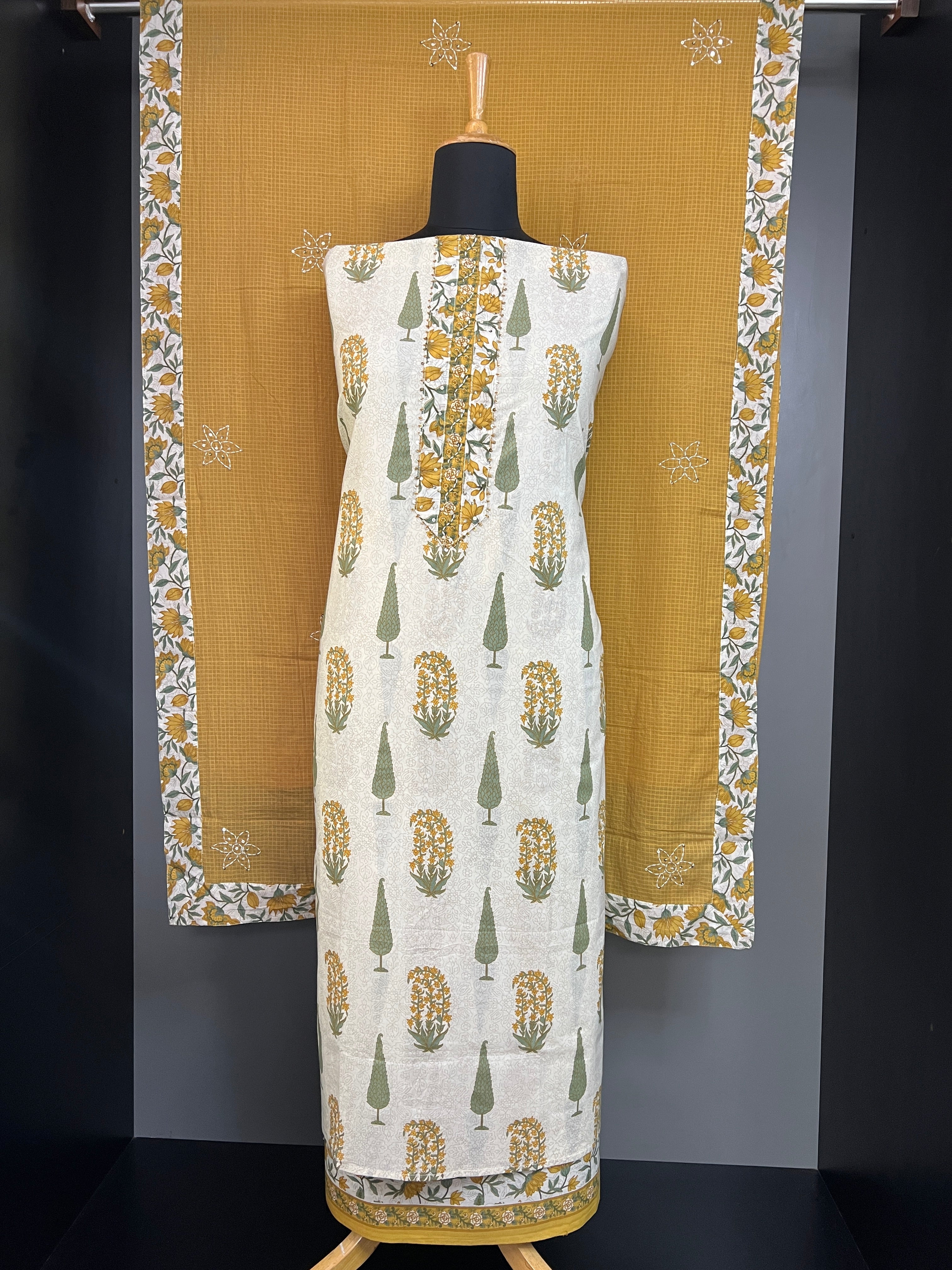 Traditional Printed Pattern Cotton Salwar Set | MF195