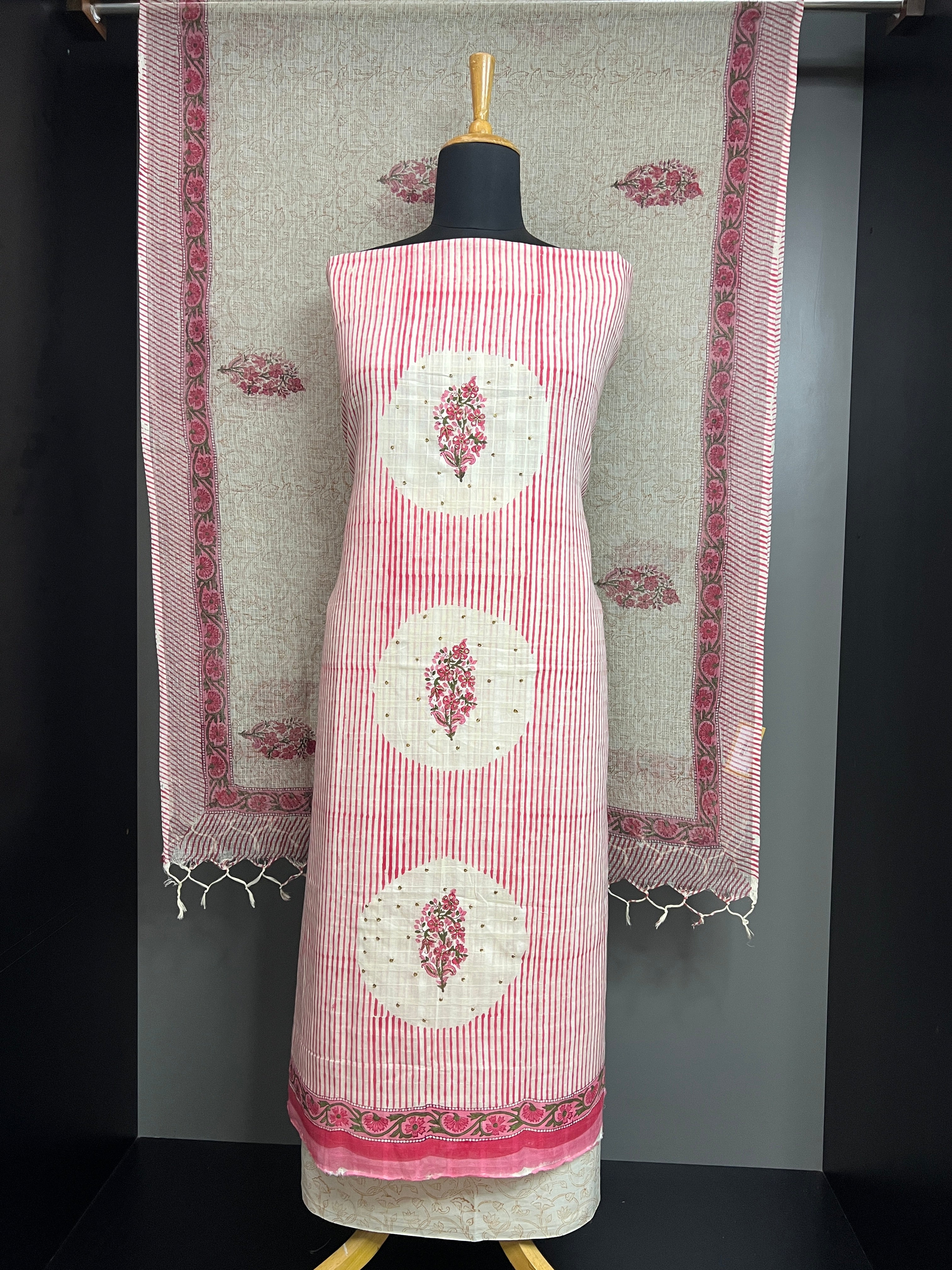 Placement Pattern Block Print Cotton Salwar Set | MF198
