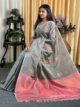 Traditional Buta Weaved Semi Silk Saree | KRK441